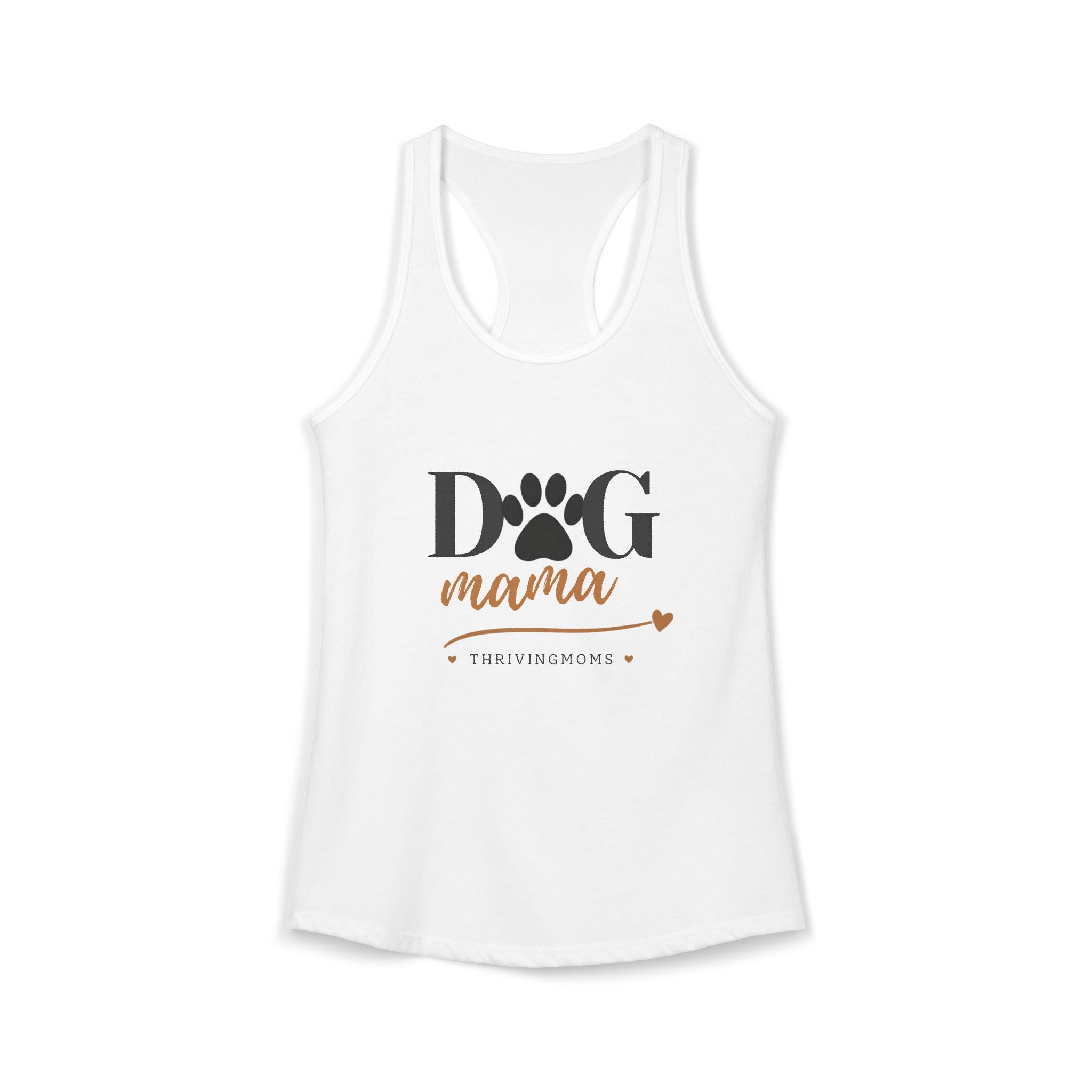 Dog Mama Tank Top in White — lightweight racerback, made for her — ThrivingMoms
