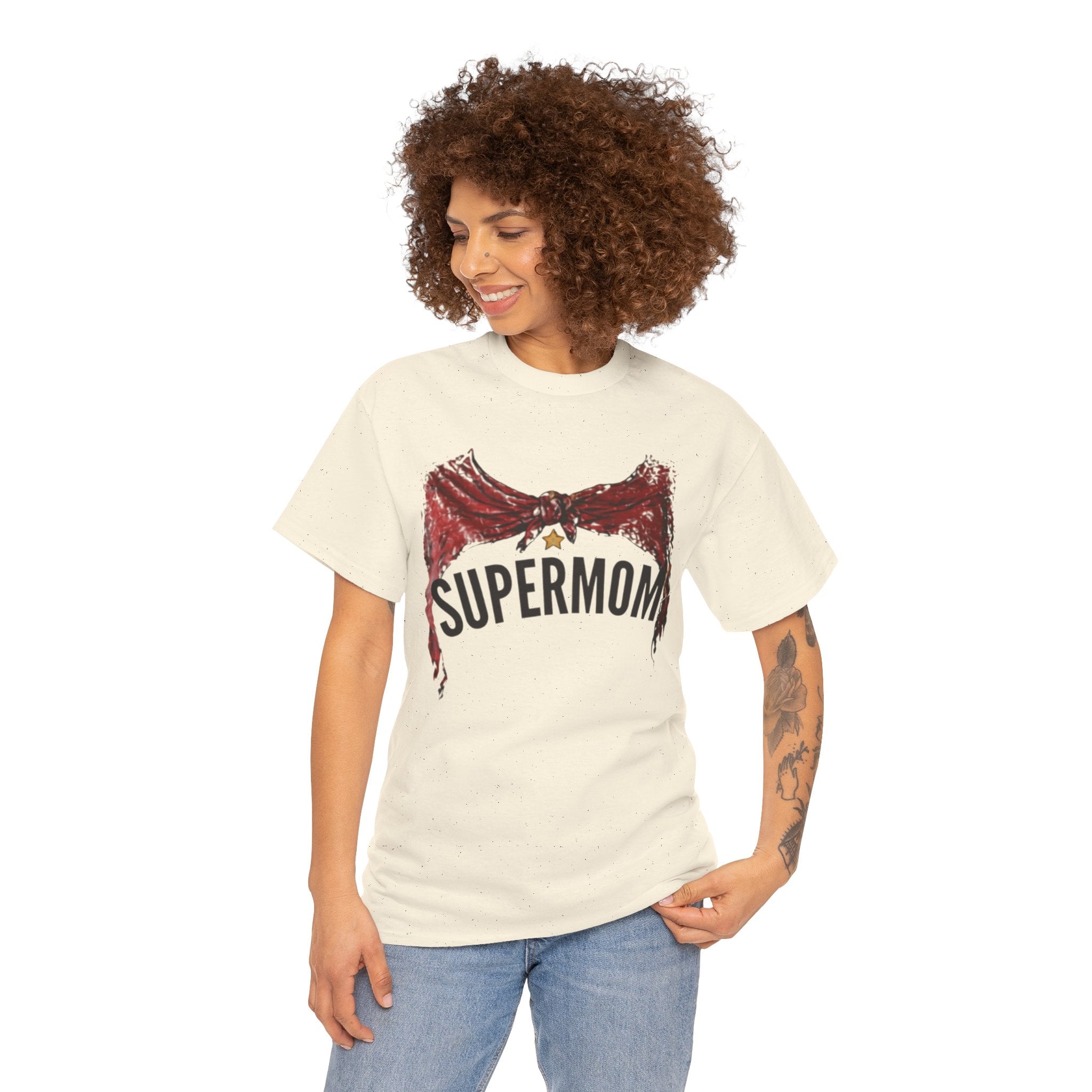 Supermom Cape t-shirt natural - t-shirt - gift for moms