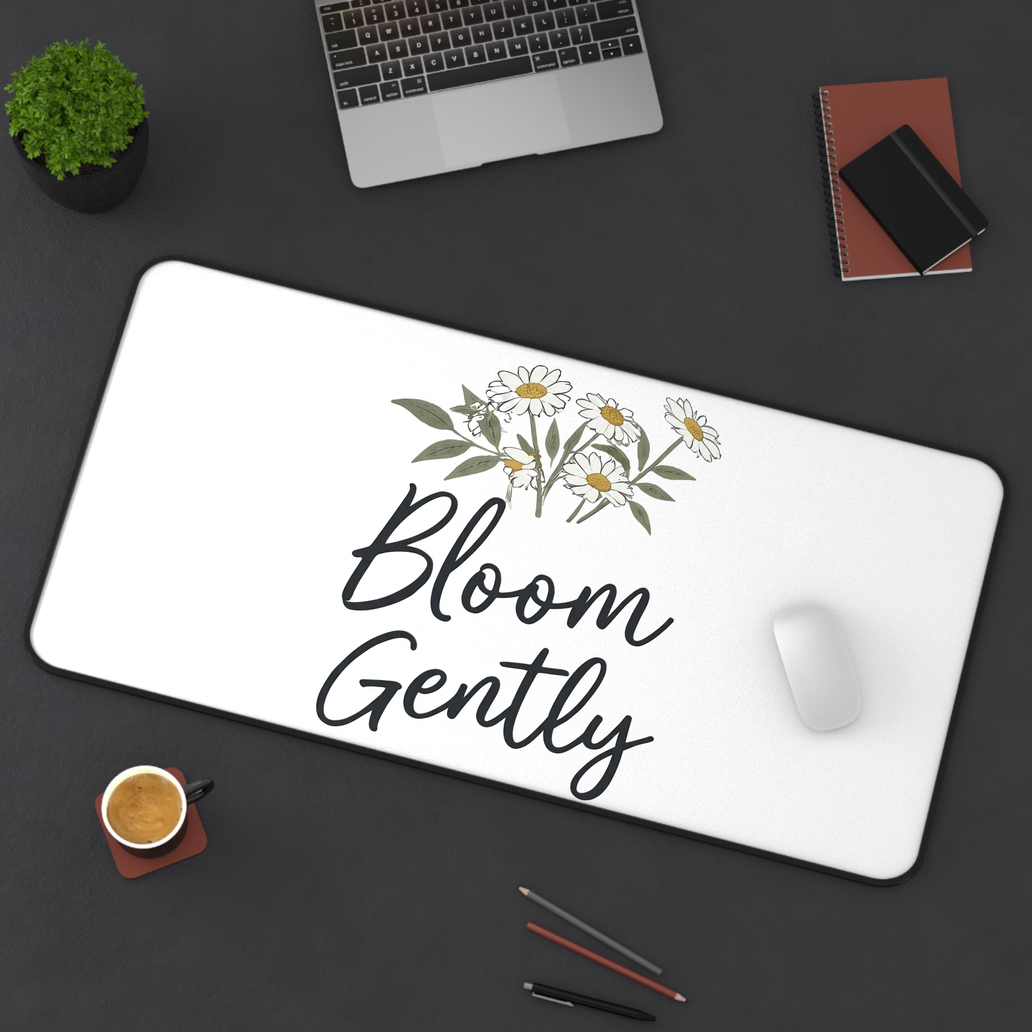 Bloom Gently Floral desk mat - desk mat - home office gift for moms