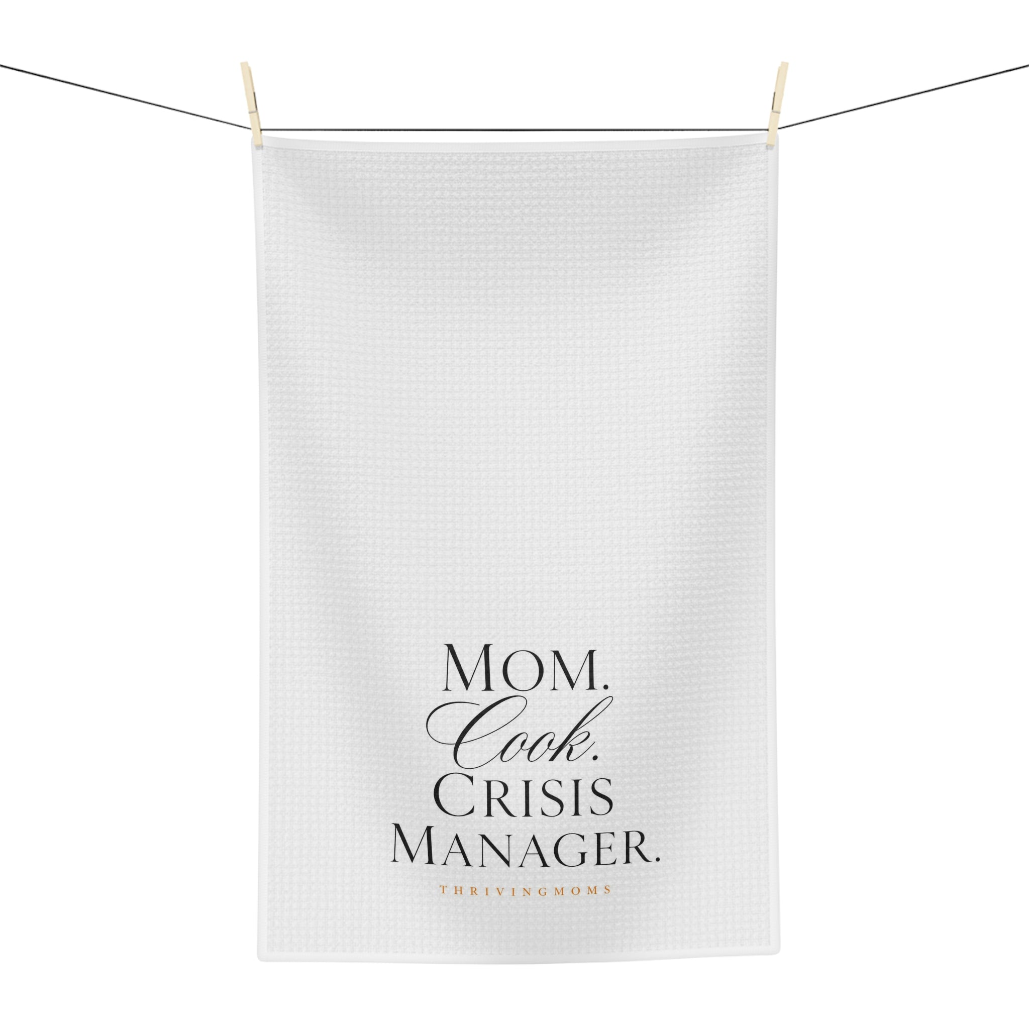 Mom. Cook. Crisis Manager. — Microfiber Kitchen Towel