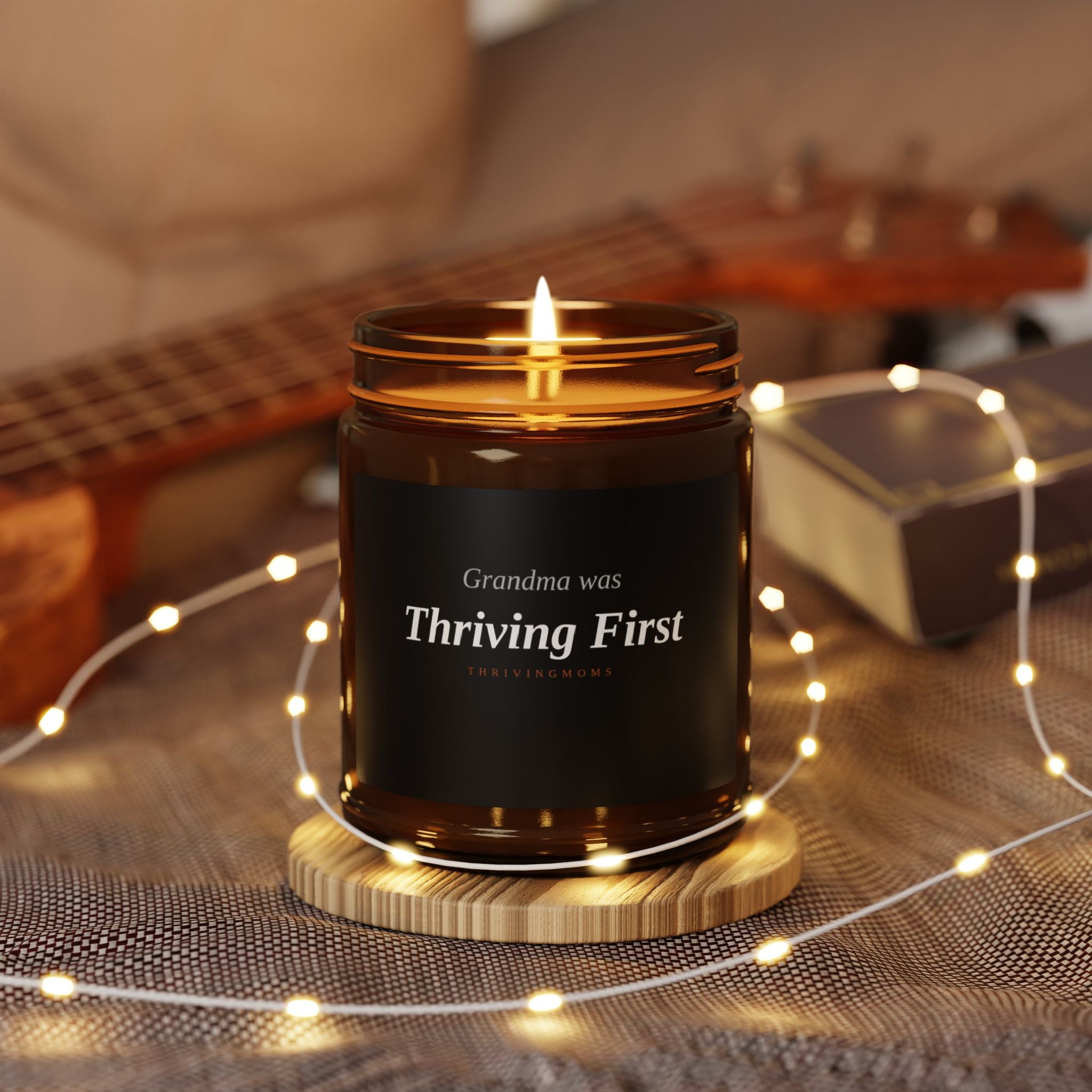Thriving First — Scented Soy Candle in Amber Jar