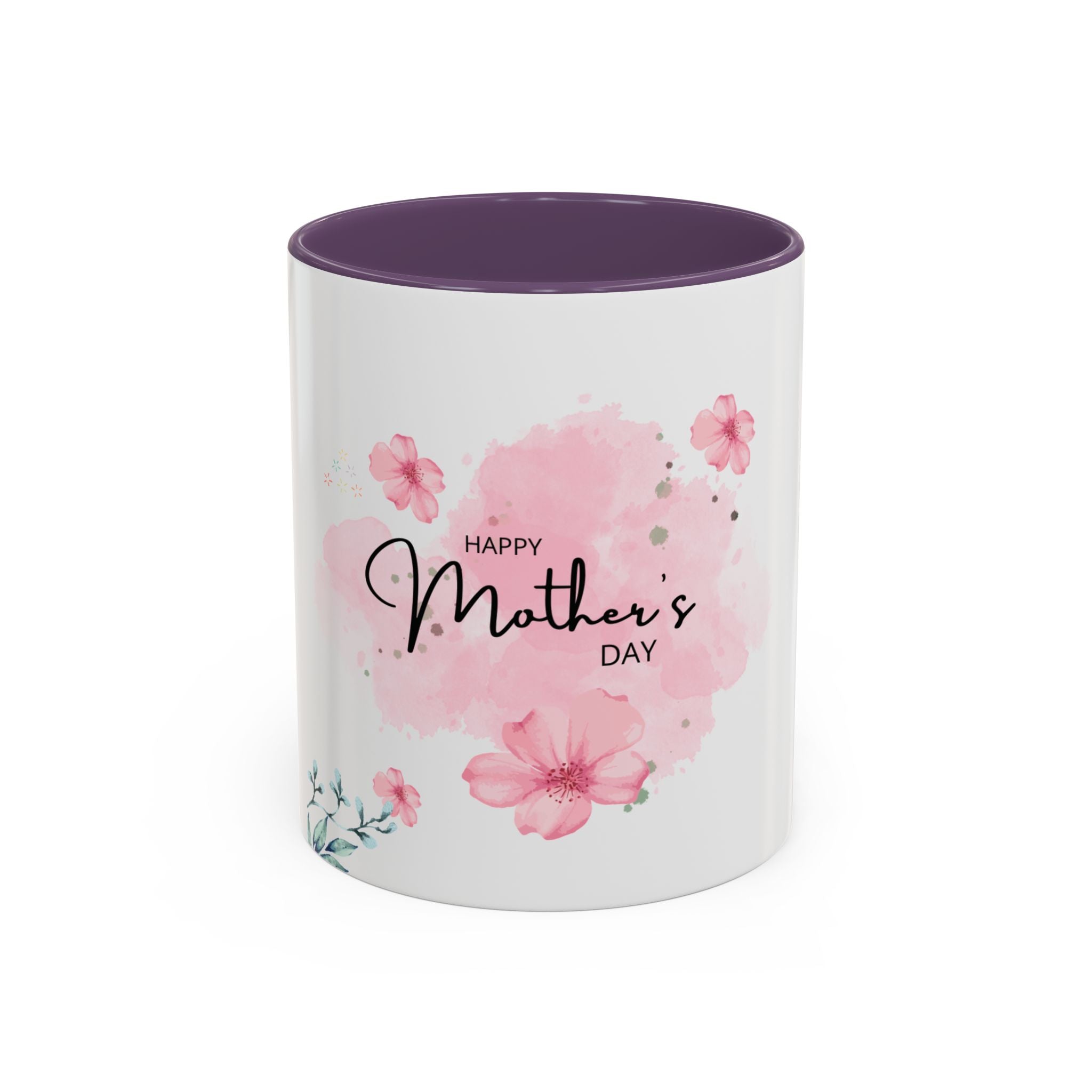 Mothers Day floral accent mug purple - mug - gift for mom
