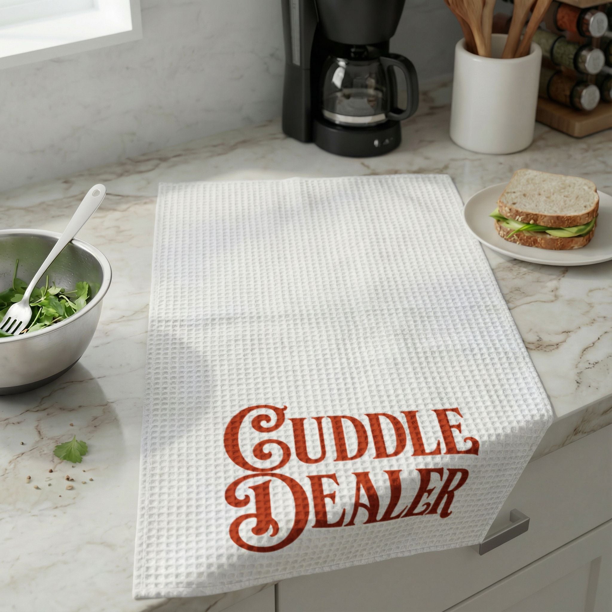 Cuddle Dealer kitchen towel - kitchen towel - funny gift for moms