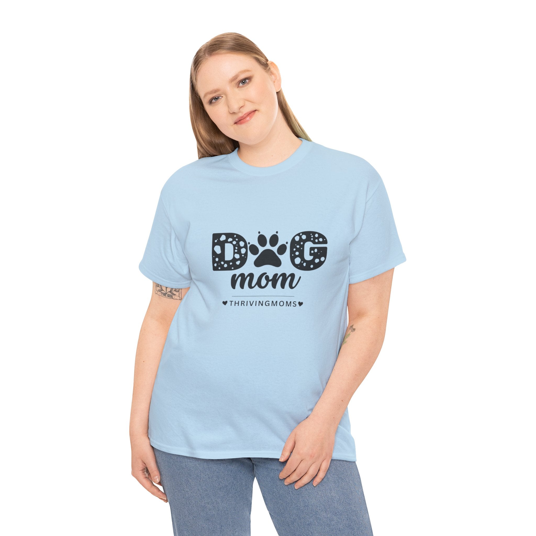 Dog Mom T-Shirt in Light Blue — made for the mom who gets it — ThrivingMoms