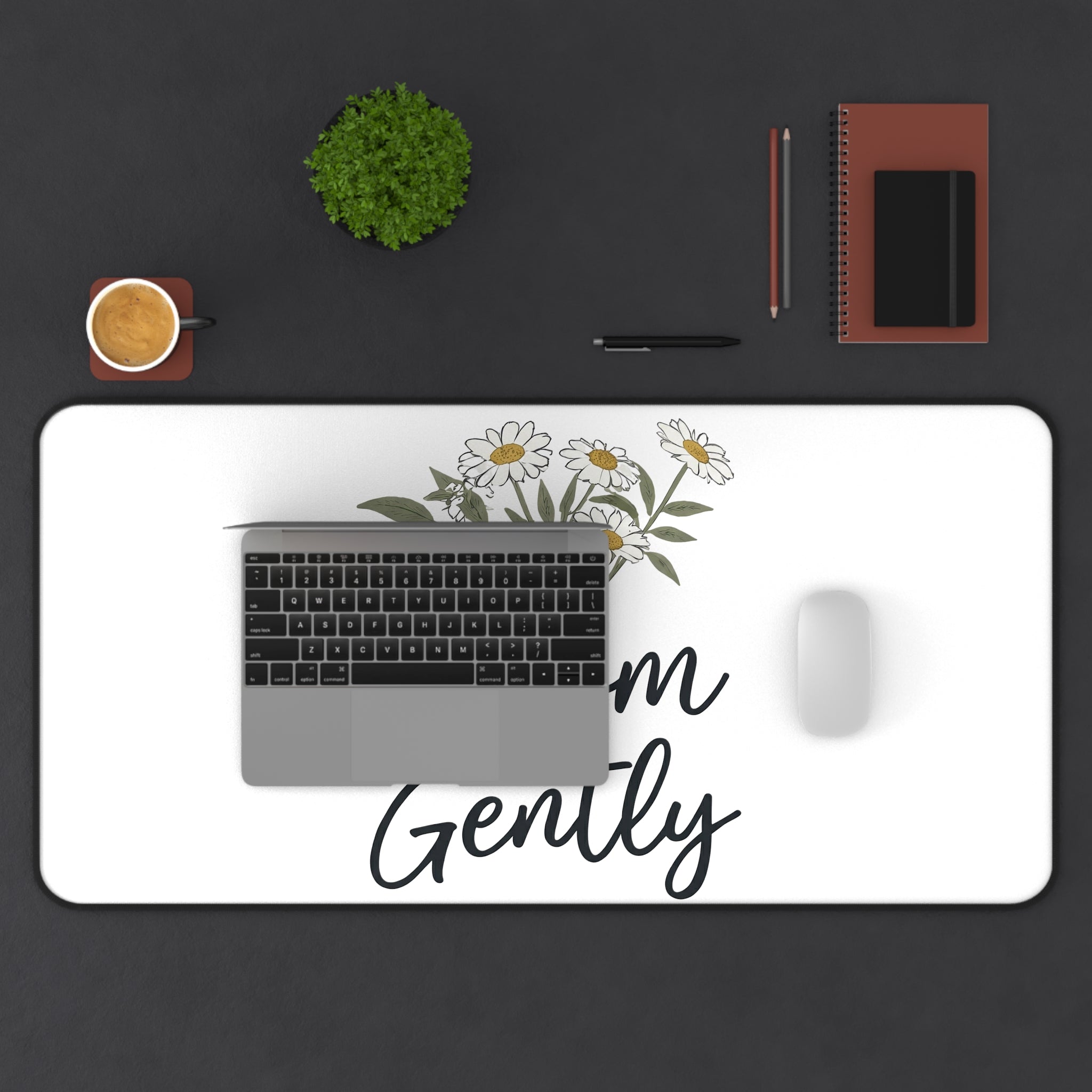 Bloom Gently Floral desk mat - desk mat - home office gift for moms