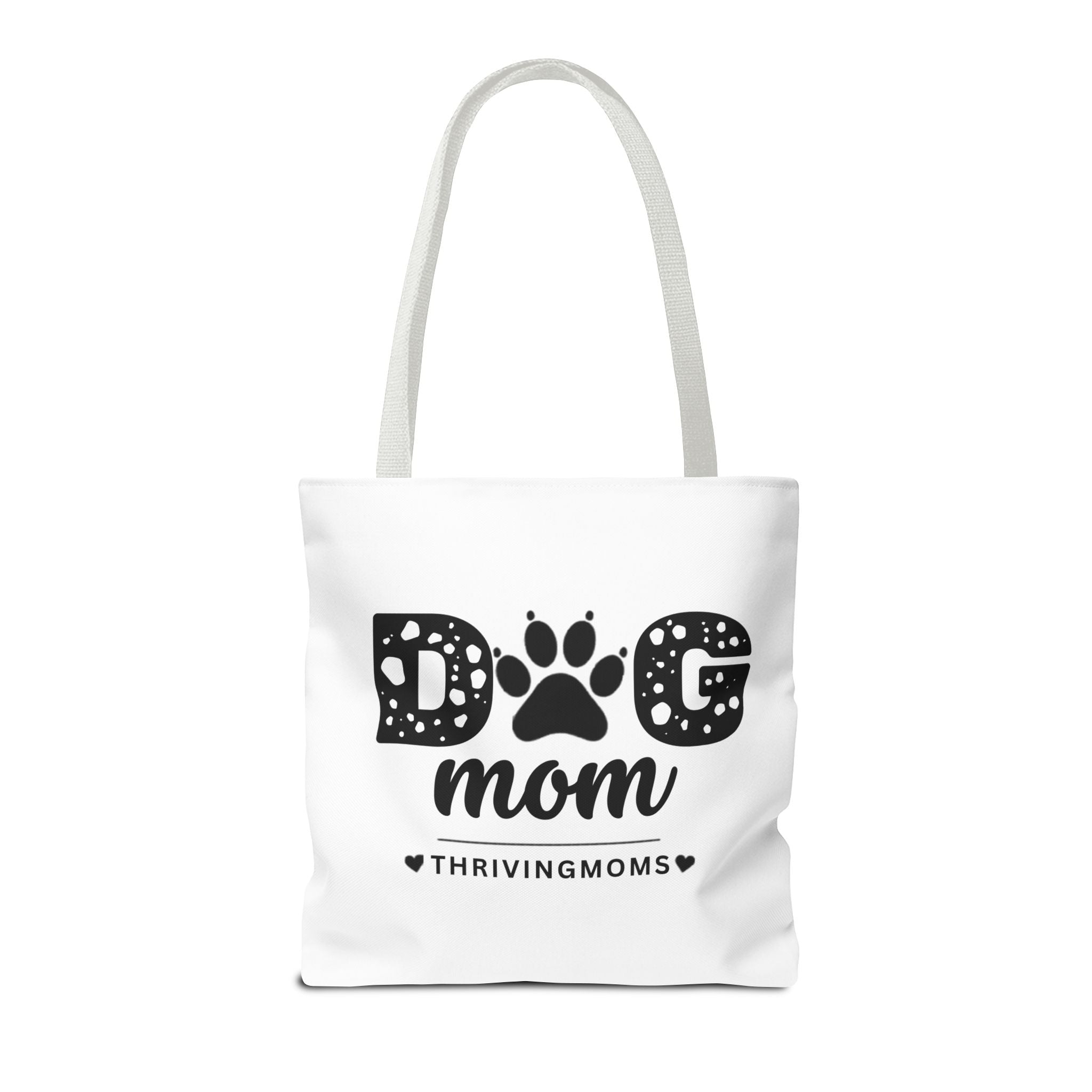 Dog Mom Tote Bag White — for the mom whose dog goes everywhere with her — ThrivingMoms