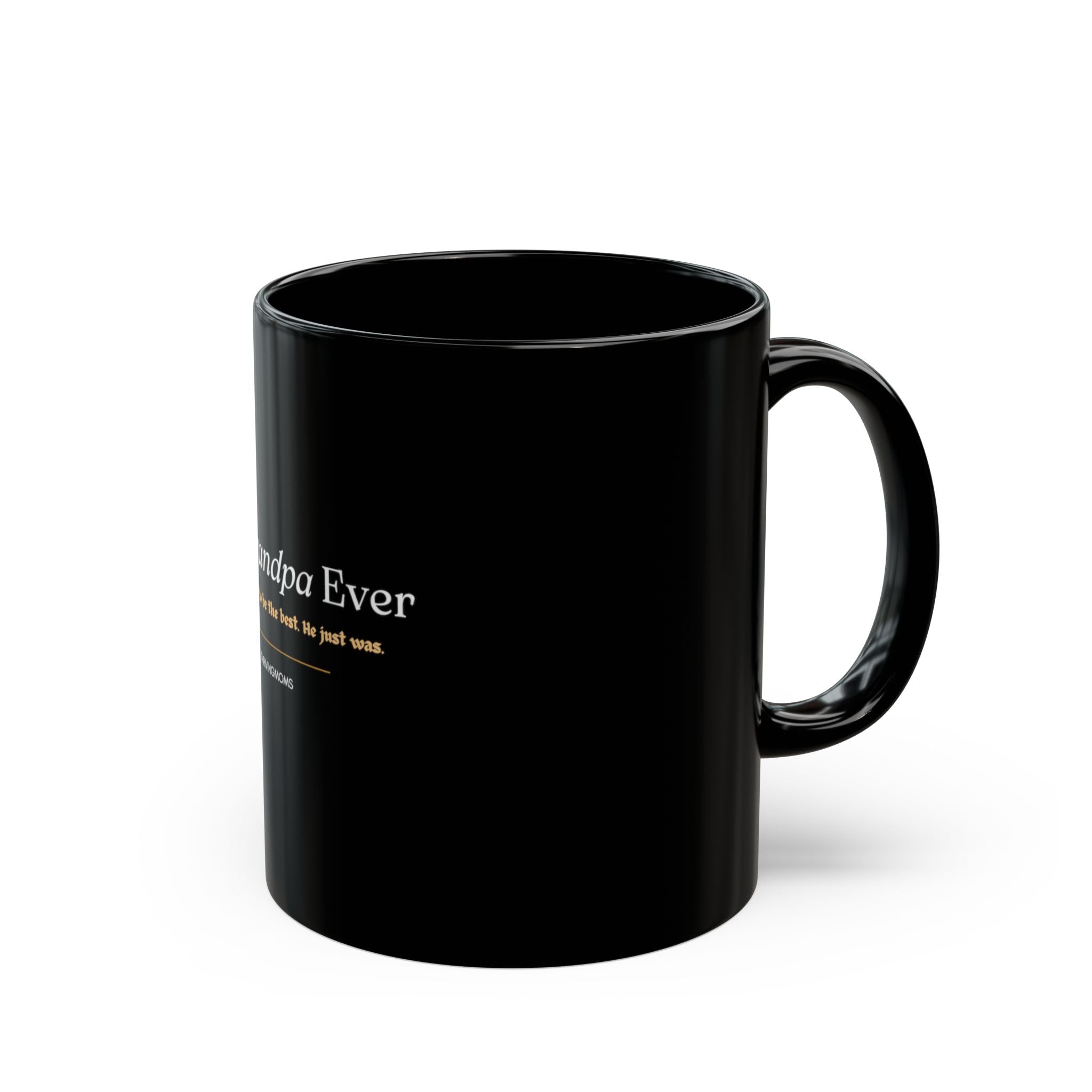 Best Grandpa Ever Black Mug in cozy autumn setting — for the grandpa who's earned every morning — ThrivingMoms