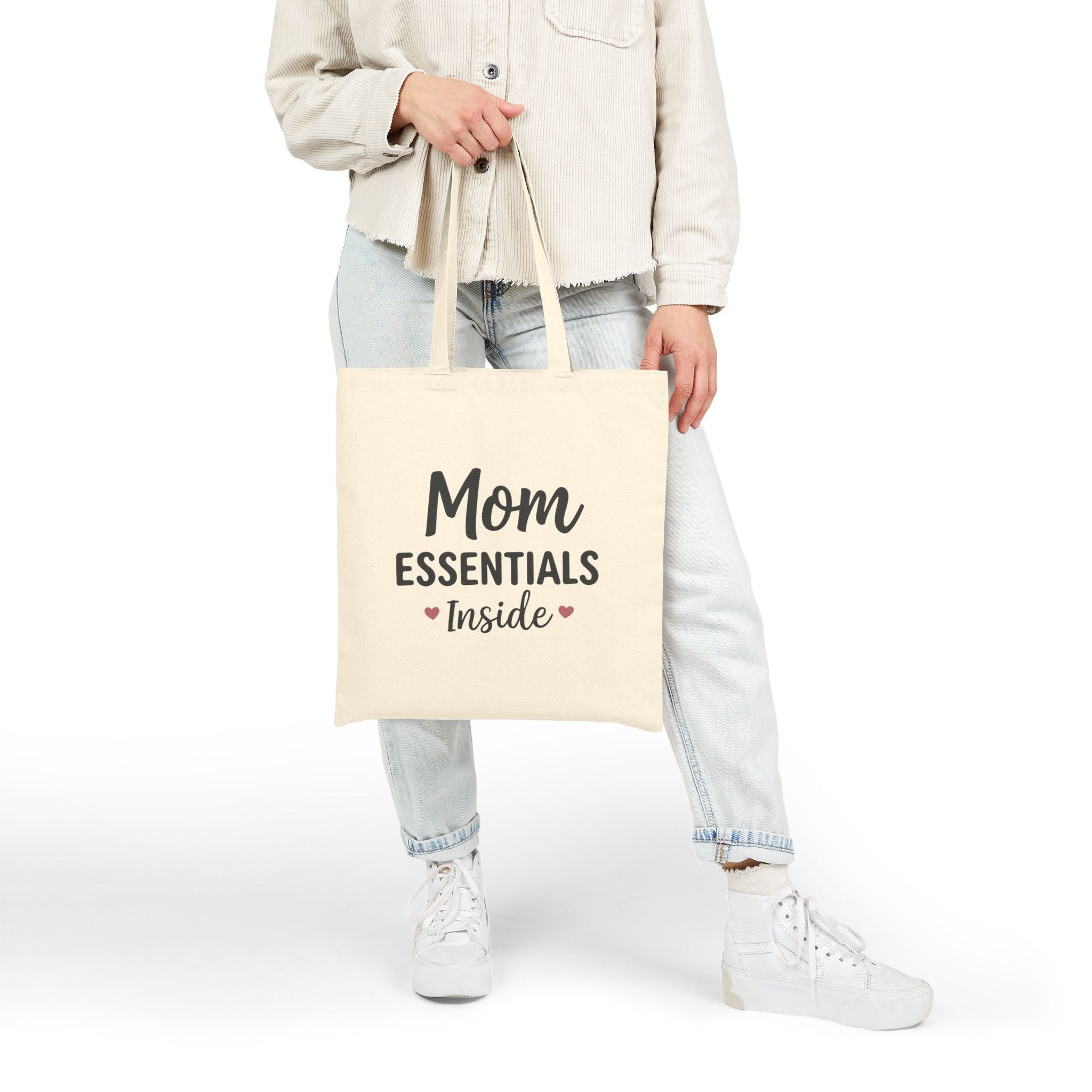 Mom Essentials Inside (Canvas) — Tote Bag