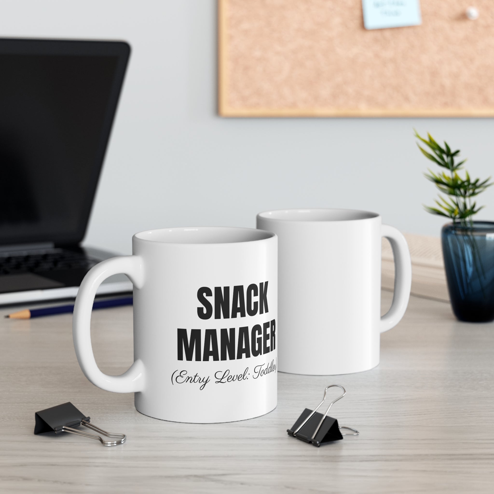Snack Manager Entry Level Toddler ceramic mug - mug - funny gift for moms