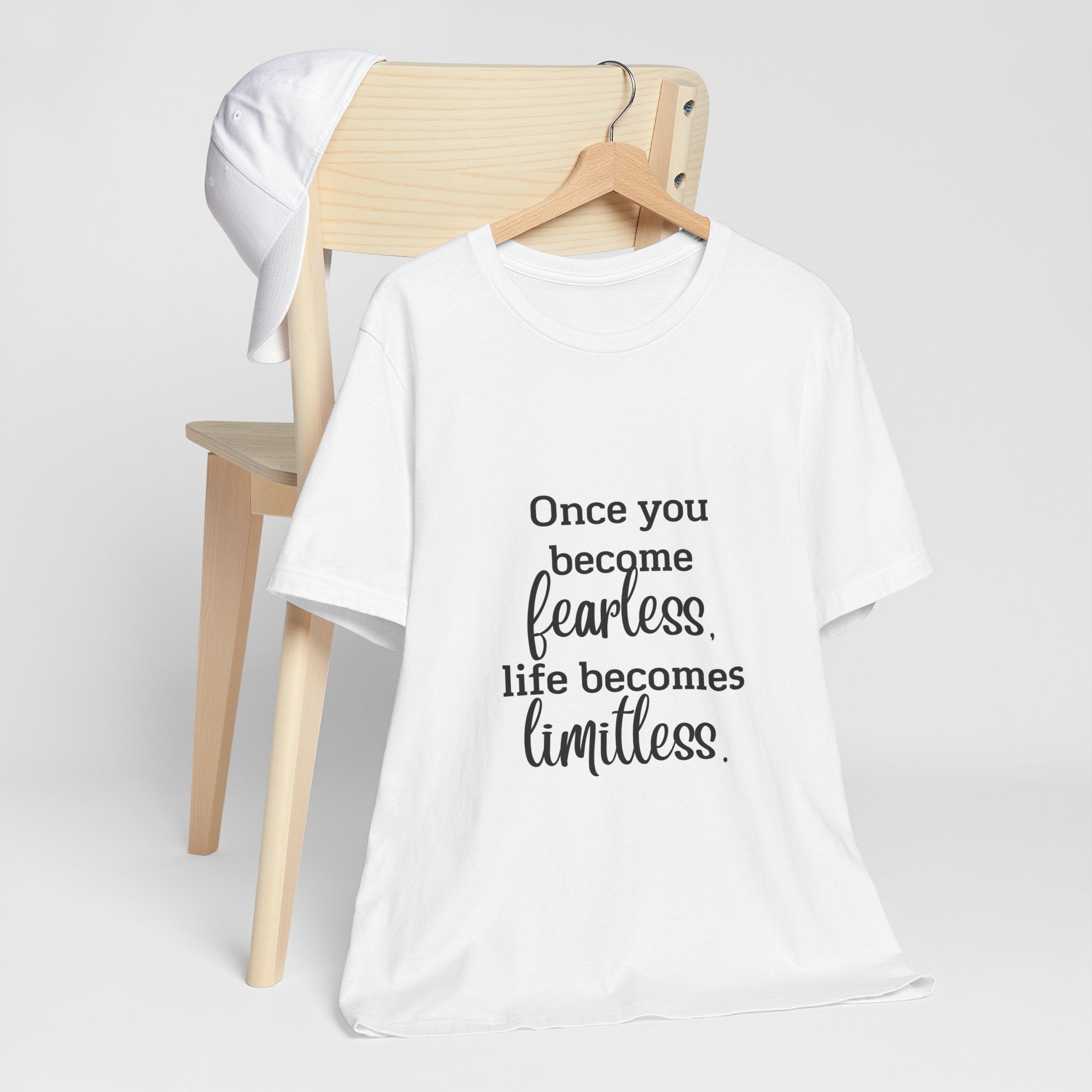 Fearless & Limitless Inspirational T-Shirt — Motivational Quote Tee for Women & Men