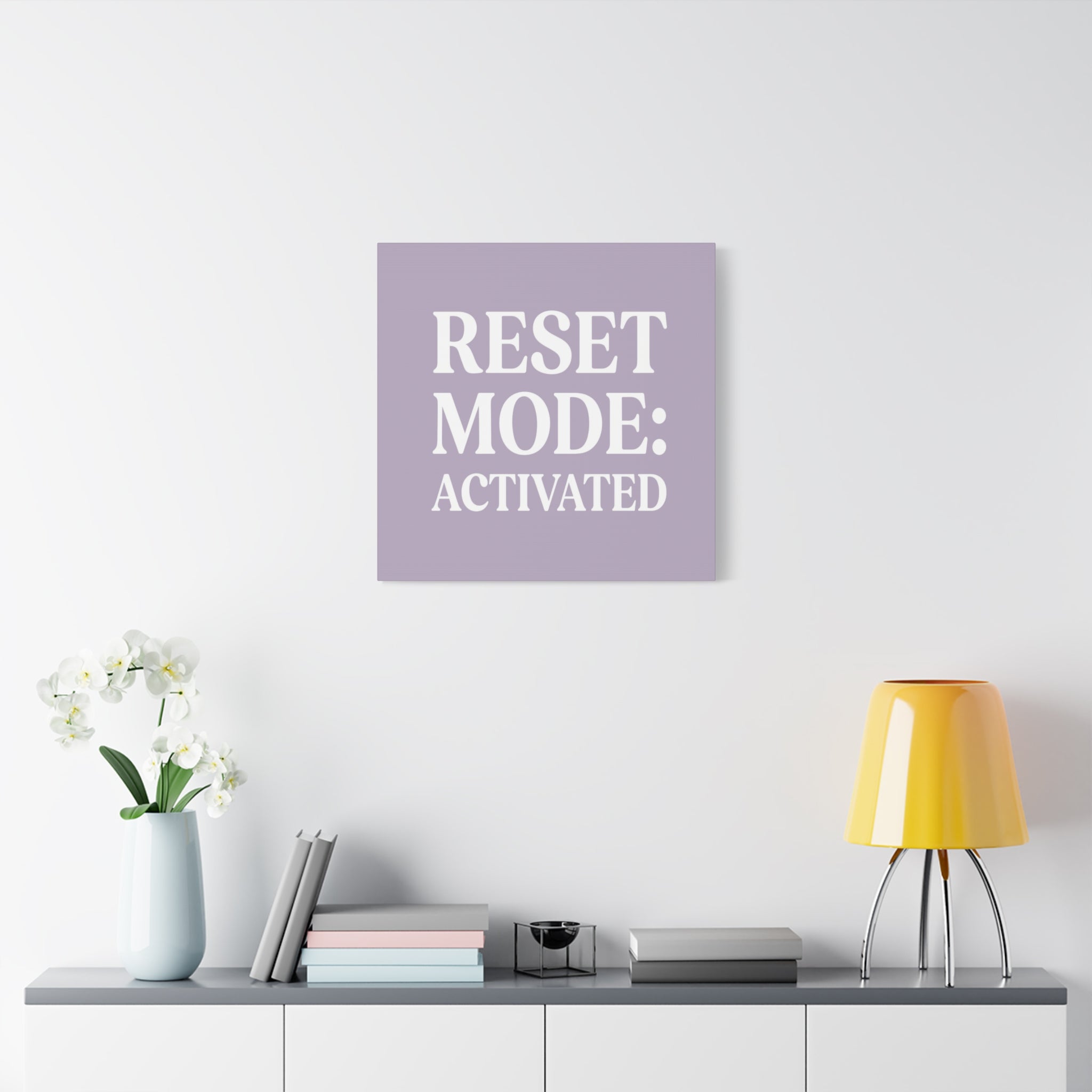 Reset Mode: Activated (Lavander) — Wall Canvas