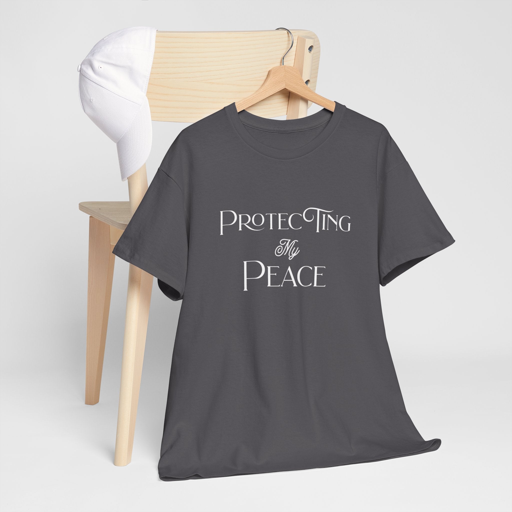 Protecting My Peace T-Shirt in Charcoal — because her peace is non-negotiable — ThrivingMoms
