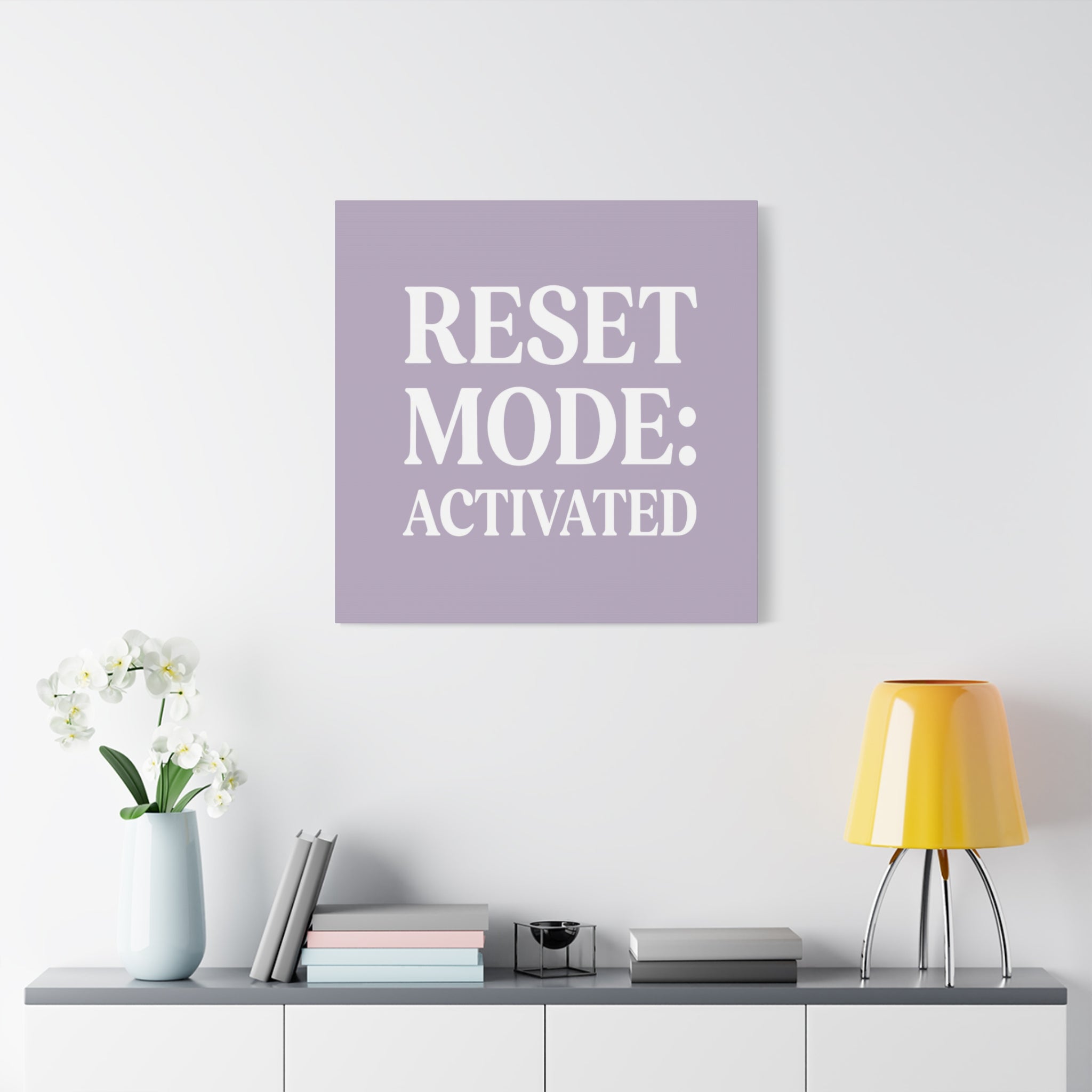 Reset Mode: Activated (Lavander) — Wall Canvas
