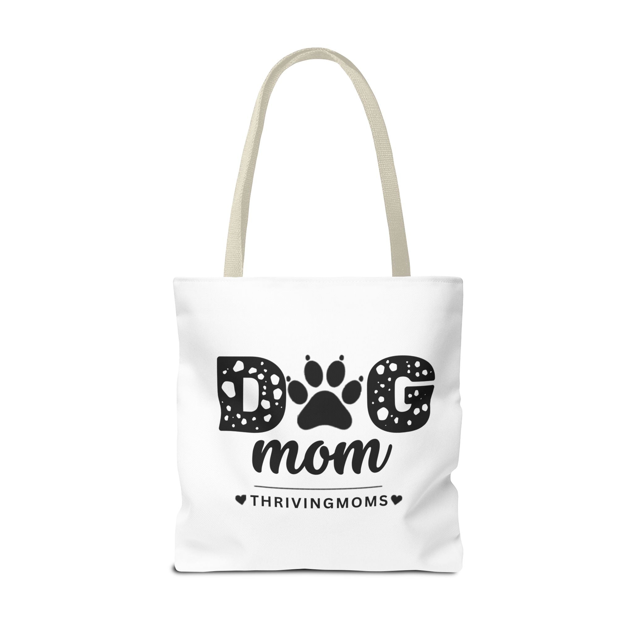 Dog Mom Tote Bag Beige — for the mom whose dog goes everywhere with her — ThrivingMoms