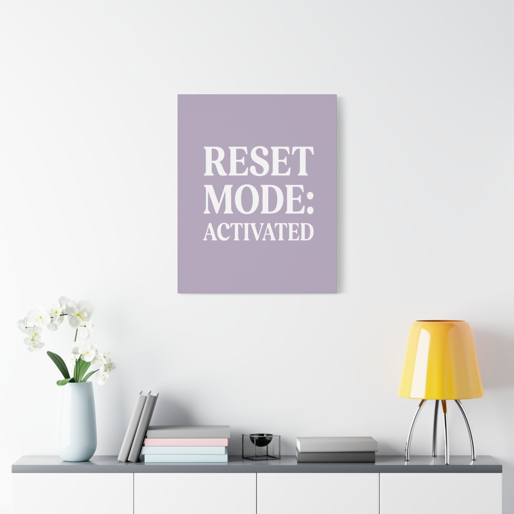 Reset Mode: Activated (Lavander) — Wall Canvas