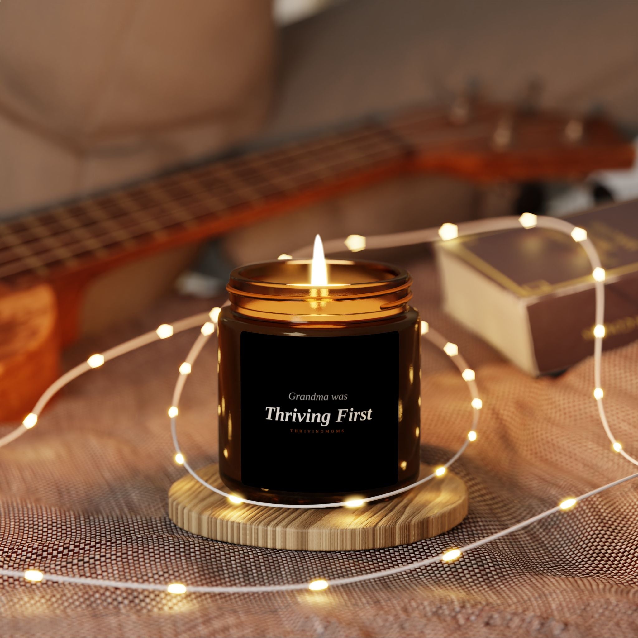 Thriving First — Scented Soy Candle in Amber Jar