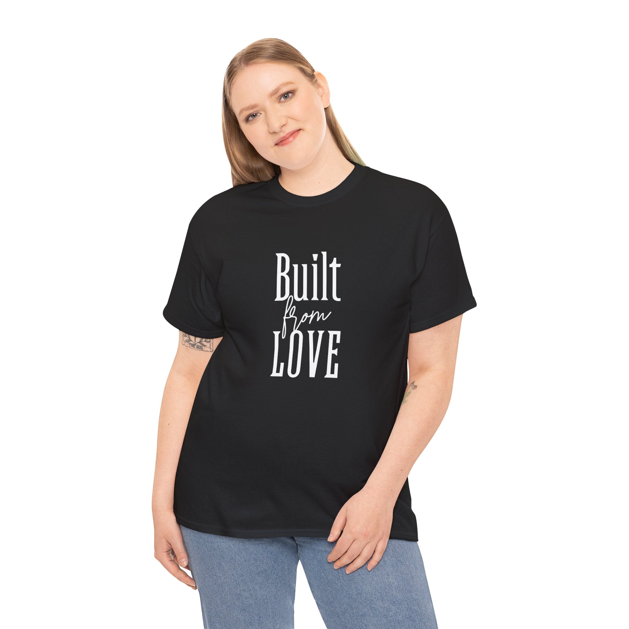 Built for Love T-Shirt in Black — soft cotton, made for her — ThrivingMoms