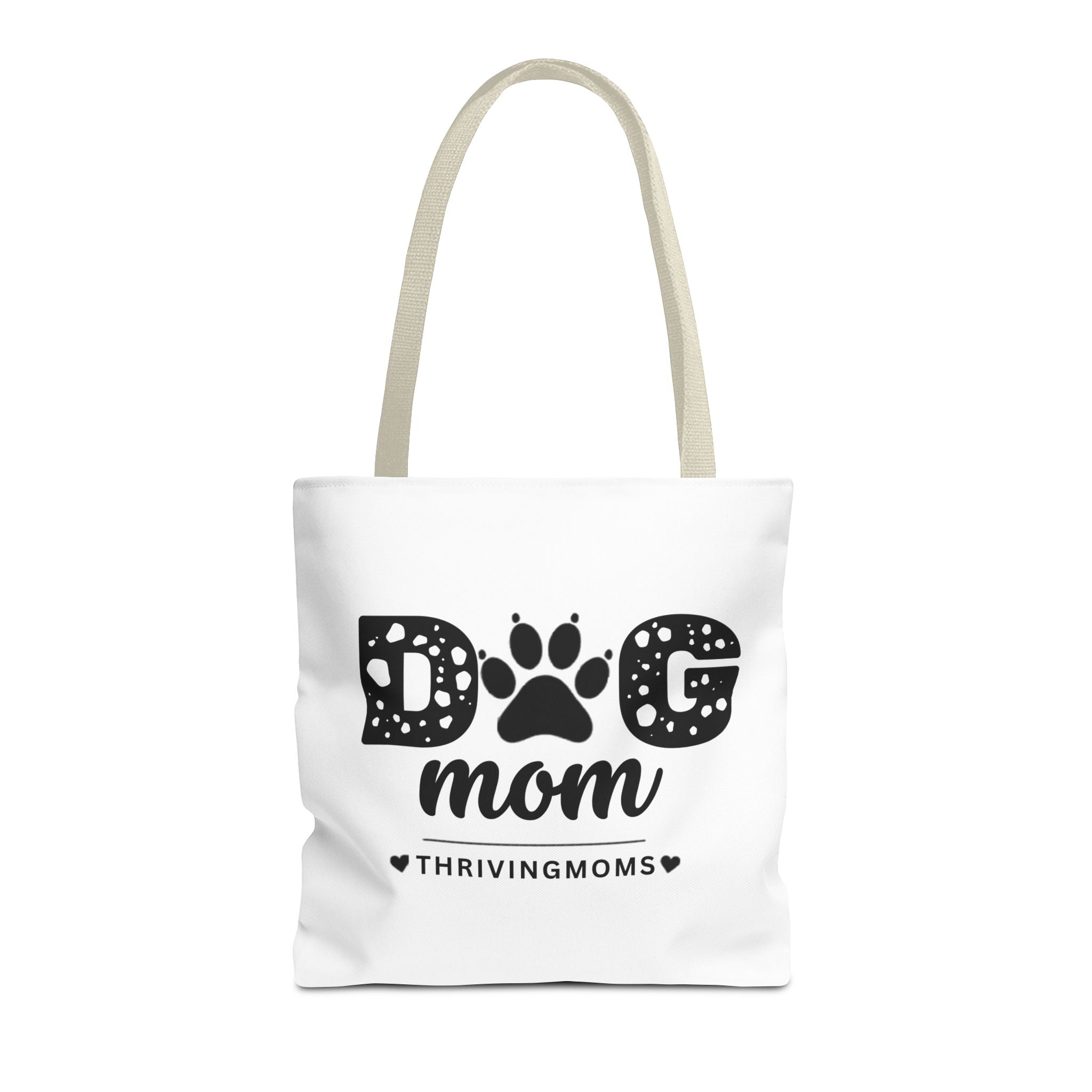 Dog Mom Tote Bag Beige — for the mom whose dog goes everywhere with her — ThrivingMoms