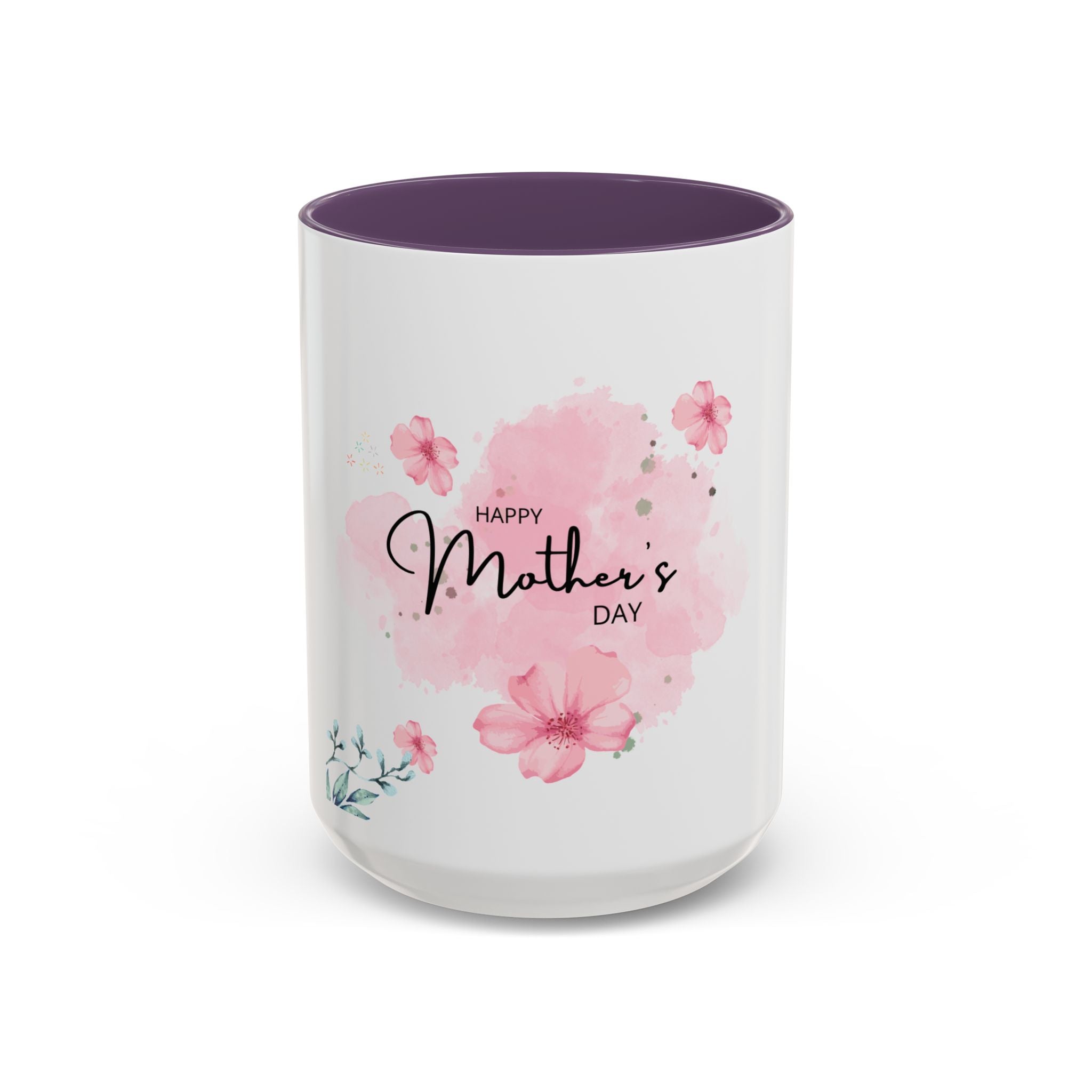 Mothers Day floral accent mug purple - mug - gift for mom