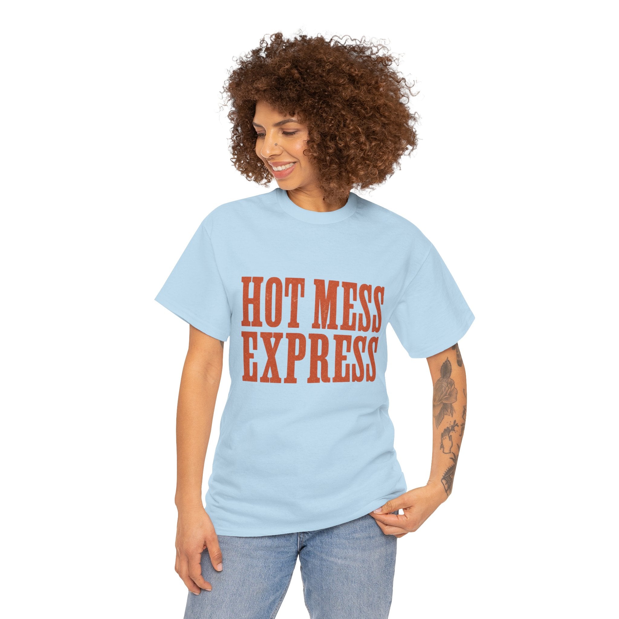 Hot Mess  Express t-shirt light blue - t-shirt - gift for moms