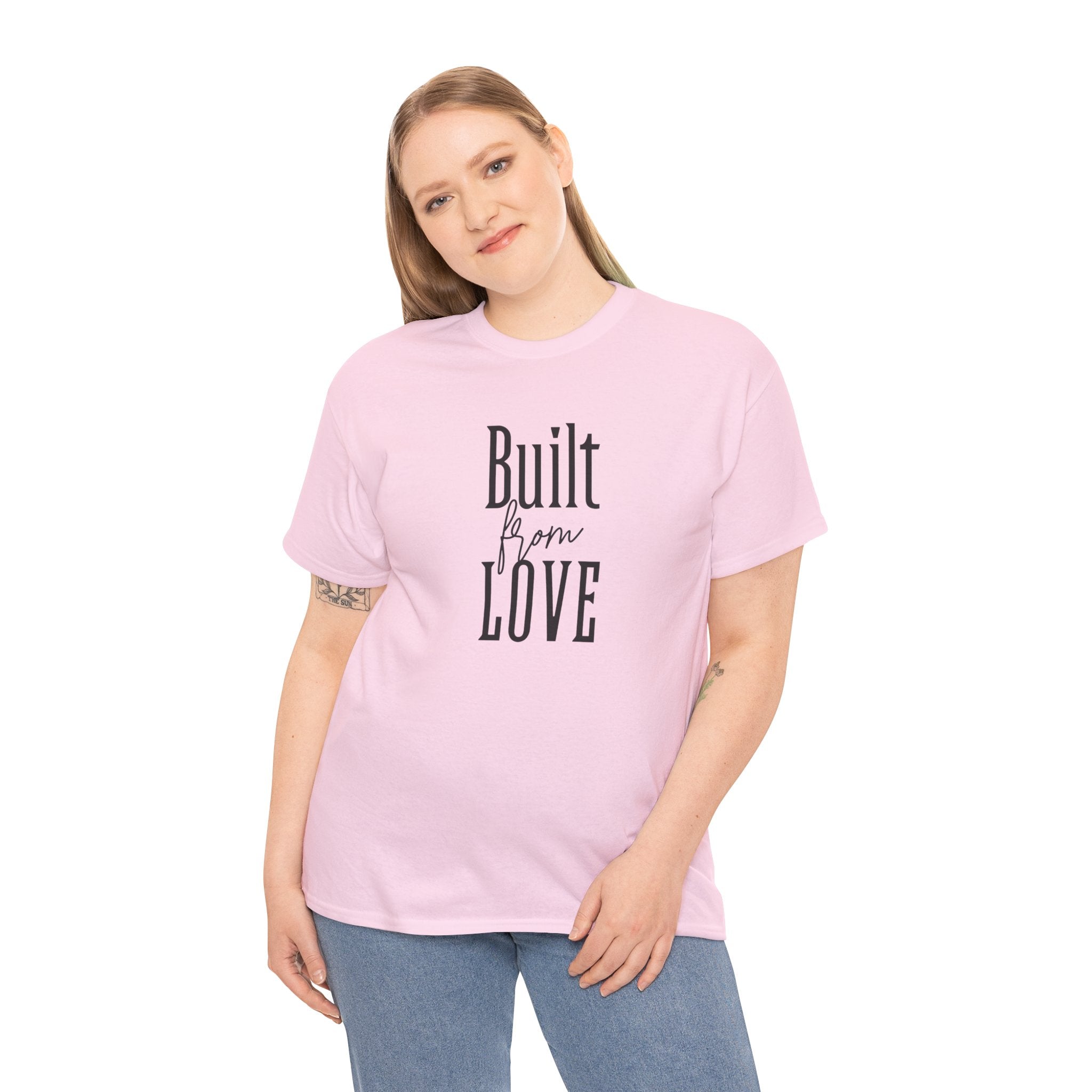 Built for Love T-Shirt in Light Pink — soft cotton, made for her — ThrivingMoms