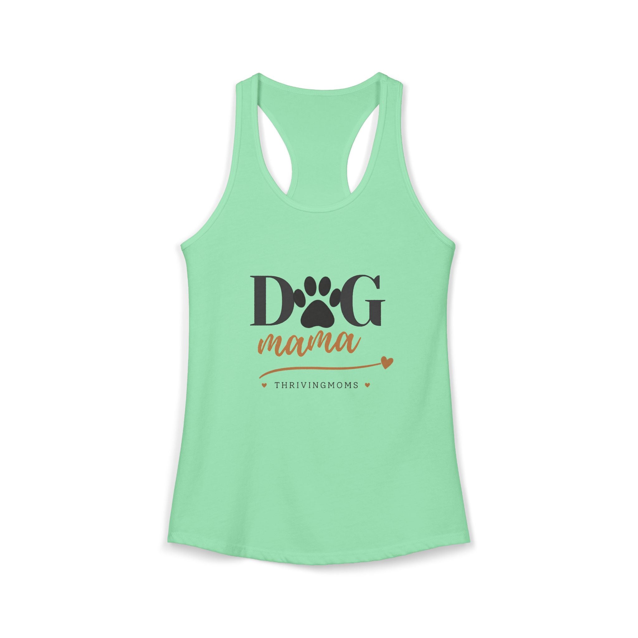 Dog Mama Tank Top in Solid Mint — lightweight racerback, made for her — ThrivingMoms