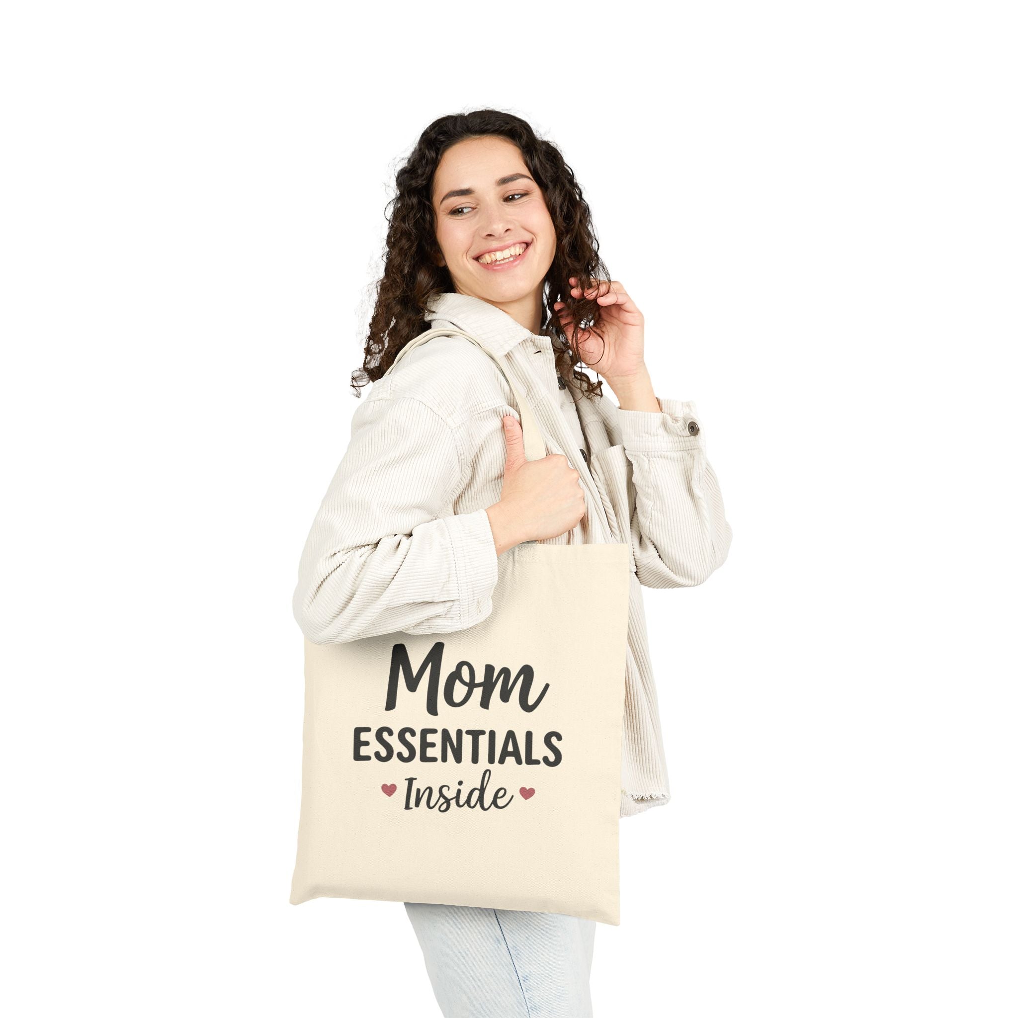 Mom Essentials Inside (Canvas) — Tote Bag