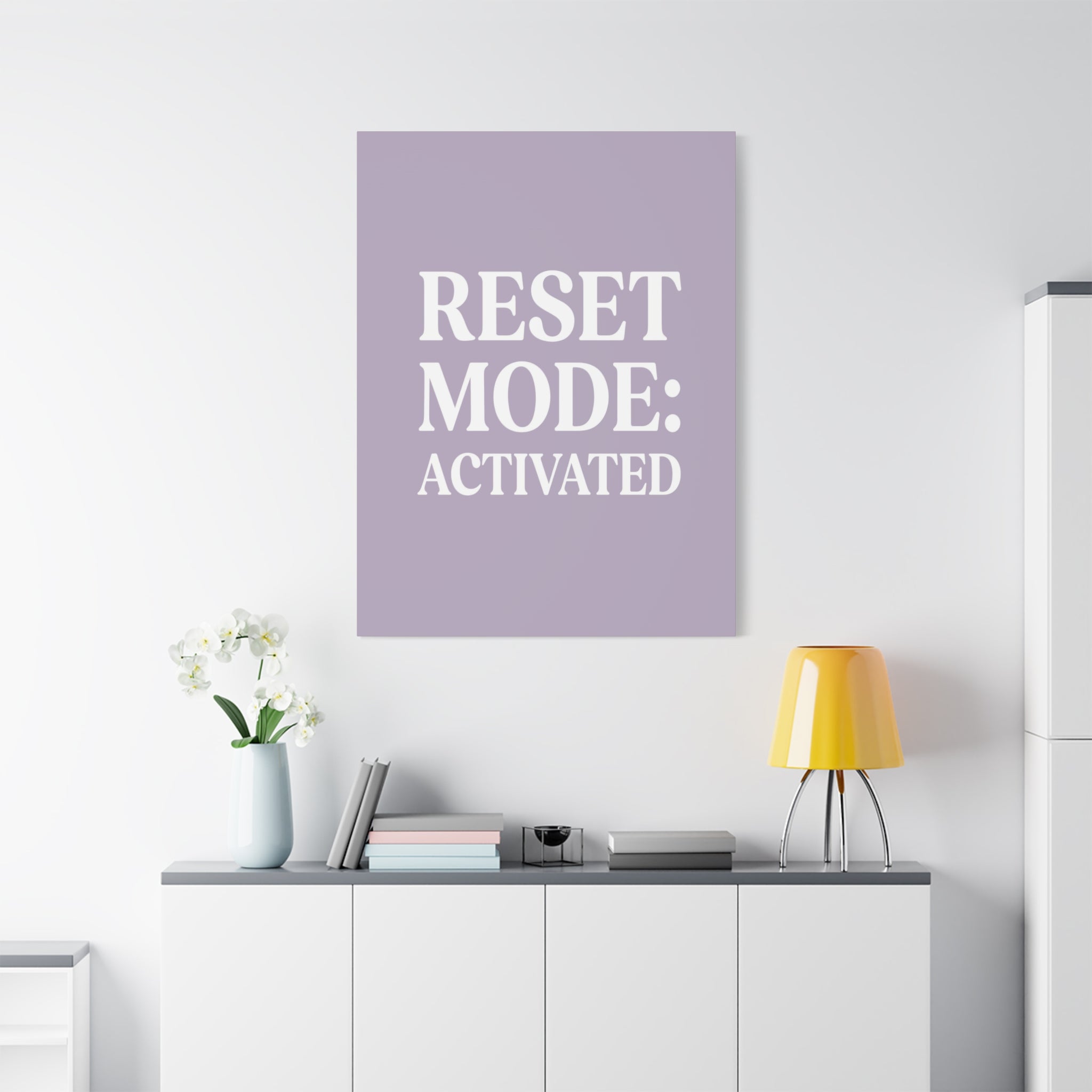 Reset Mode: Activated (Lavander) — Wall Canvas
