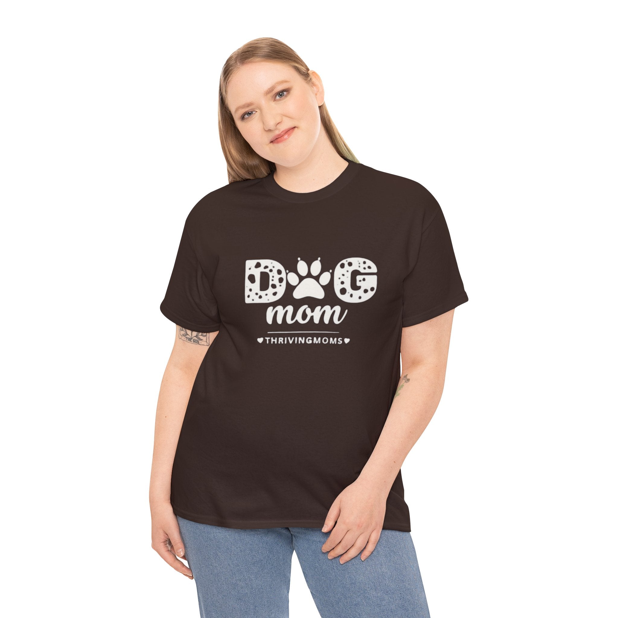 Dog Mom T-Shirt in Dark Chocolate — she knows what she has — ThrivingMoms