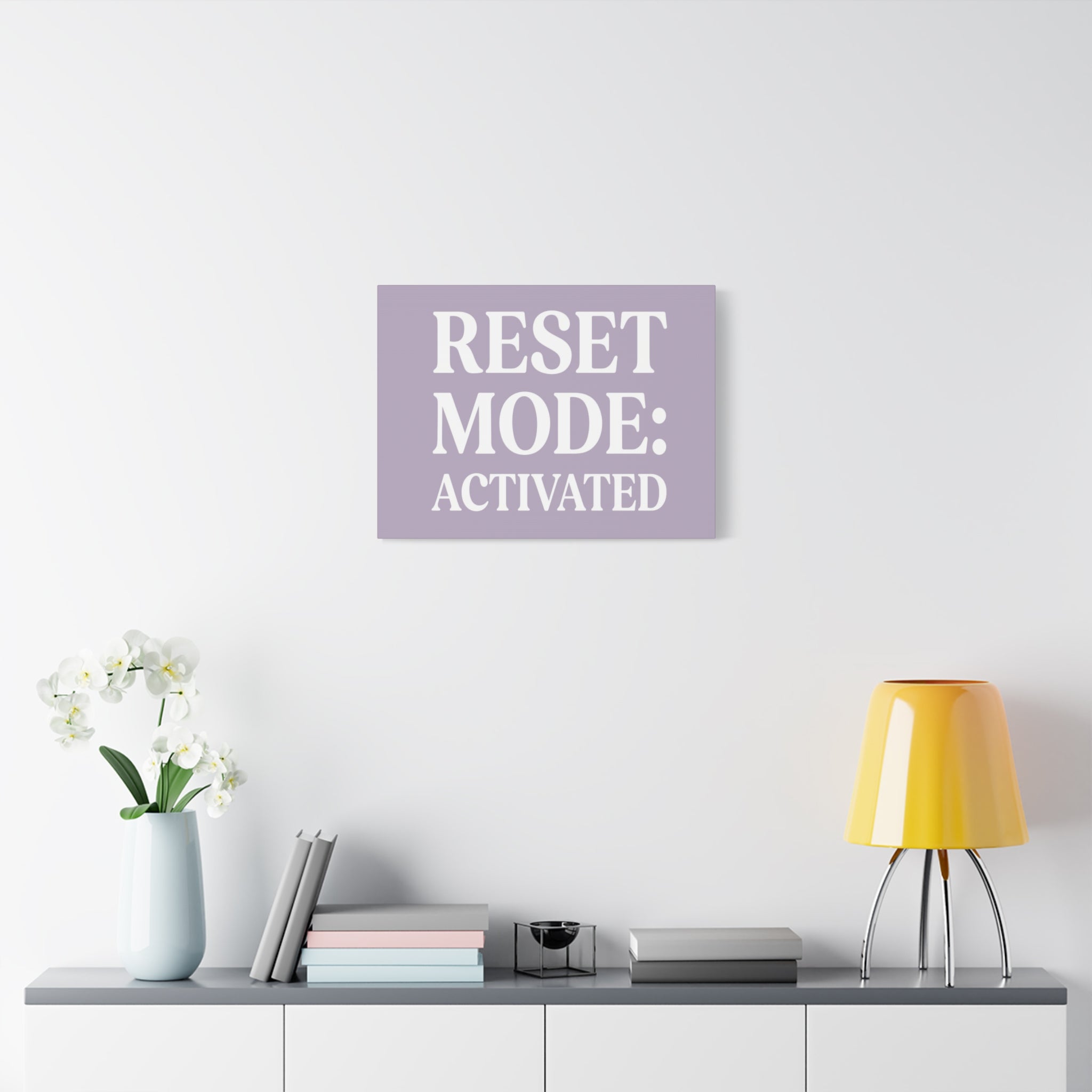 Reset Mode: Activated (Lavander) — Wall Canvas