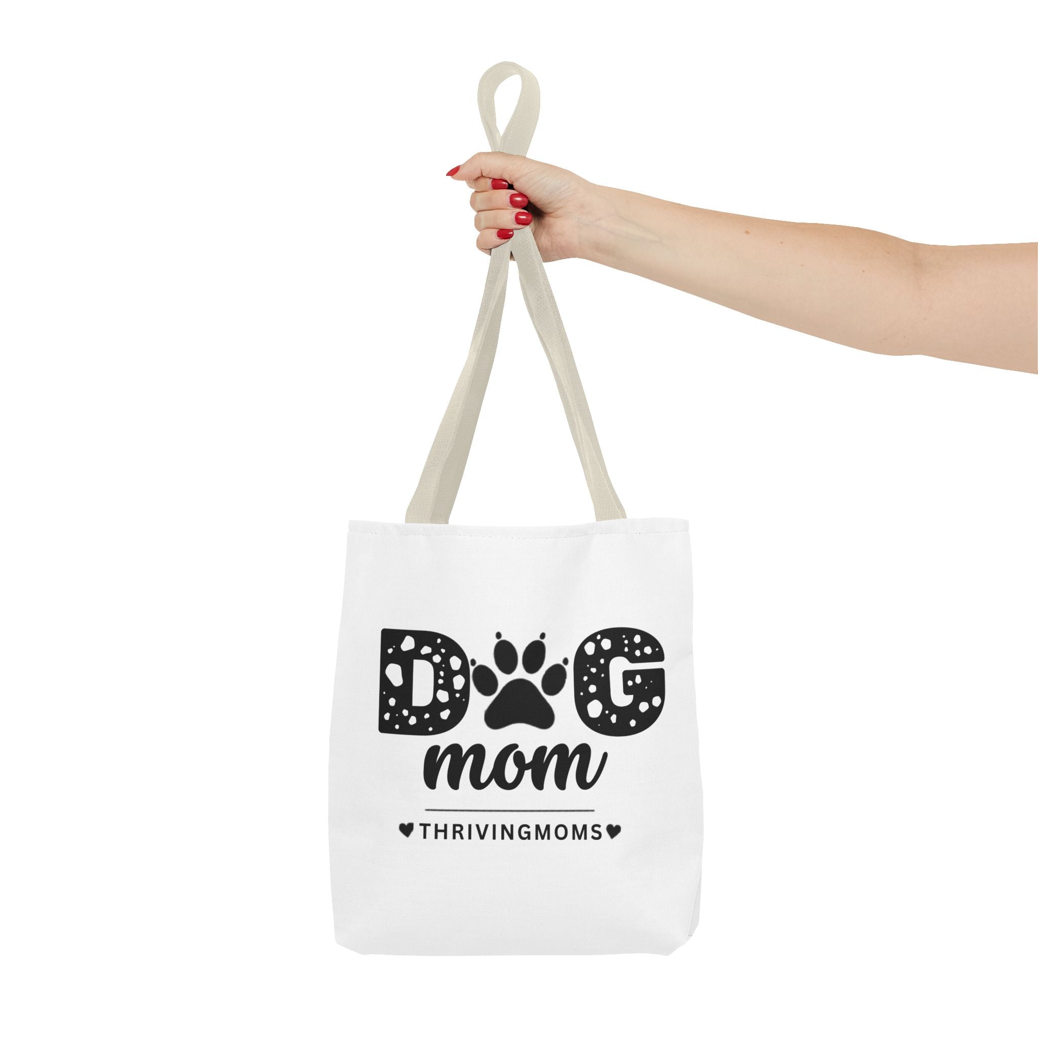 Dog Mom Tote Bag Beige — for the mom whose dog goes everywhere with her — ThrivingMoms