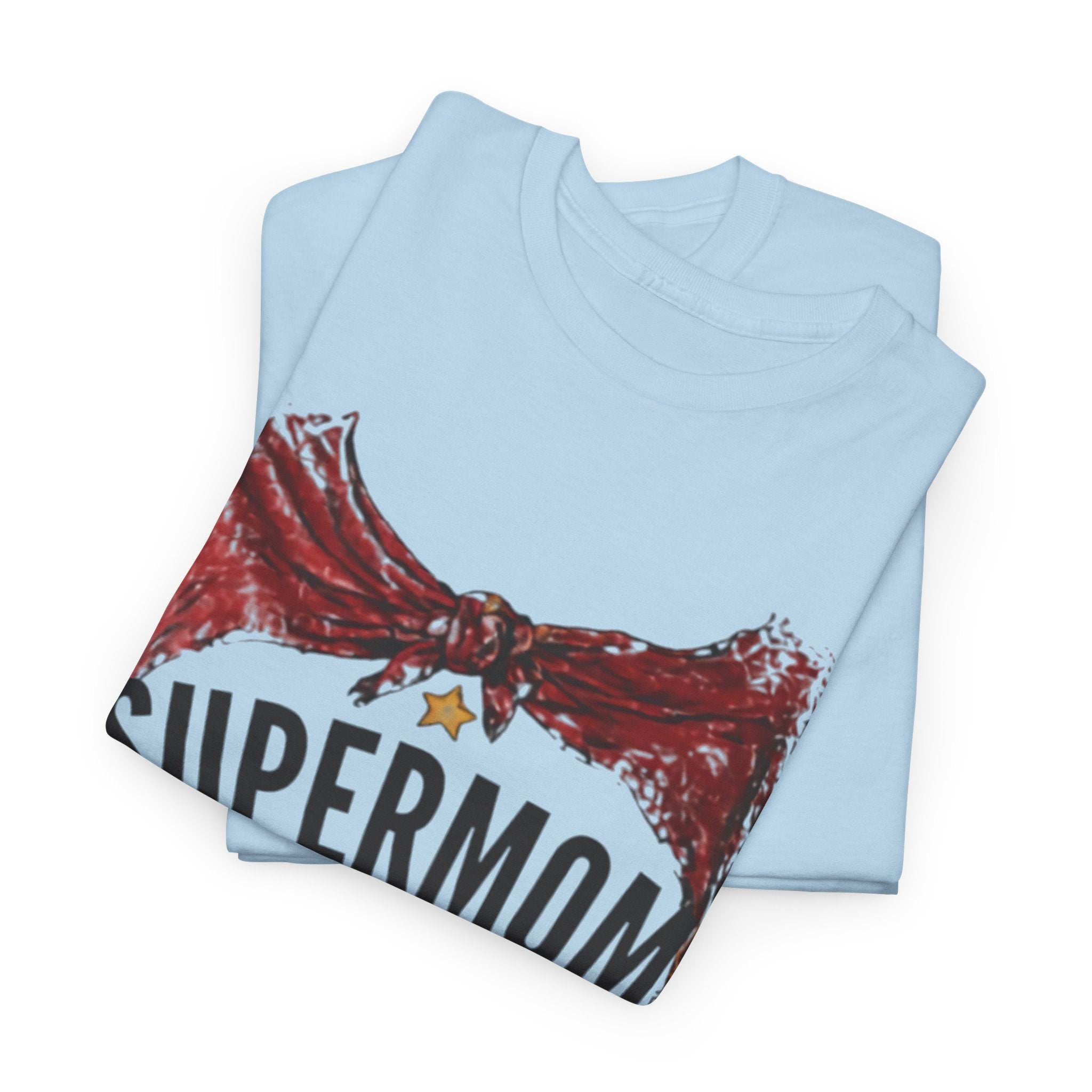 Supermom Cape t-shirt light blue - t-shirt - gift for moms