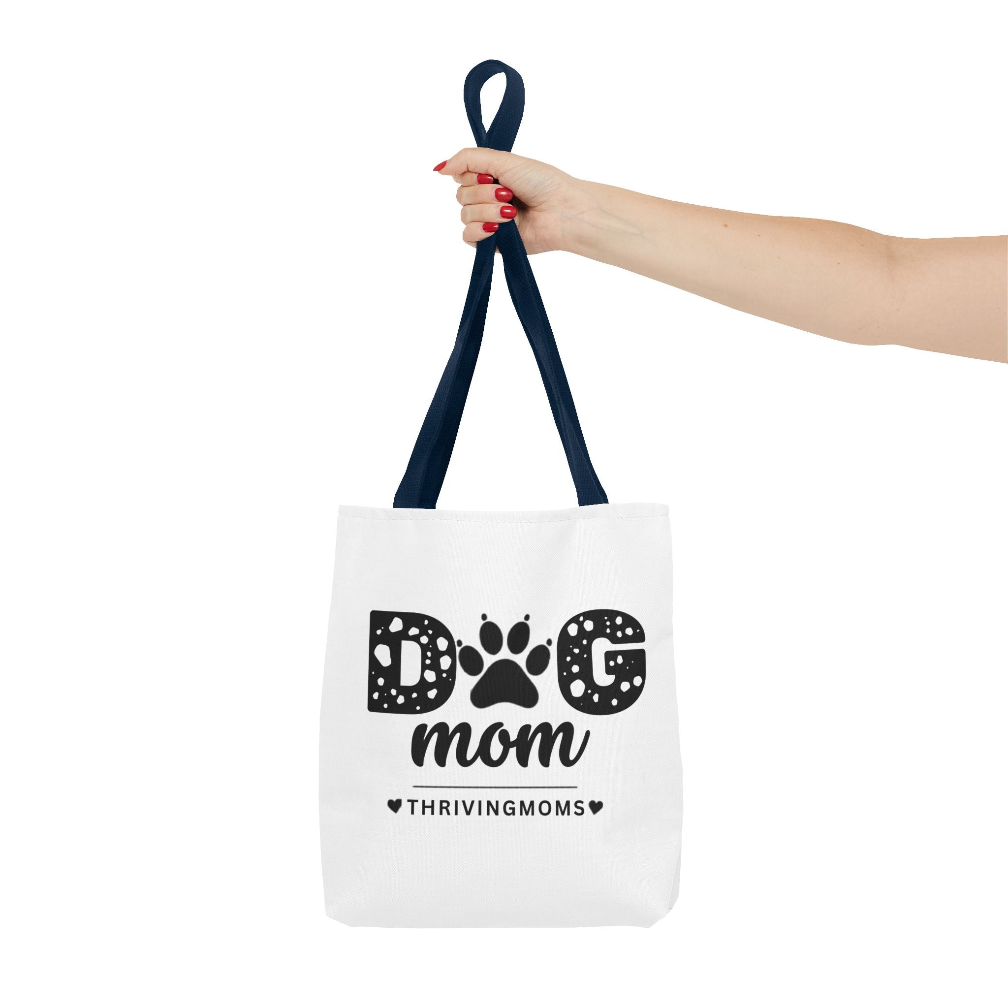 Dog Mom Tote Bag Navy — for the mom whose dog goes everywhere with her — ThrivingMoms