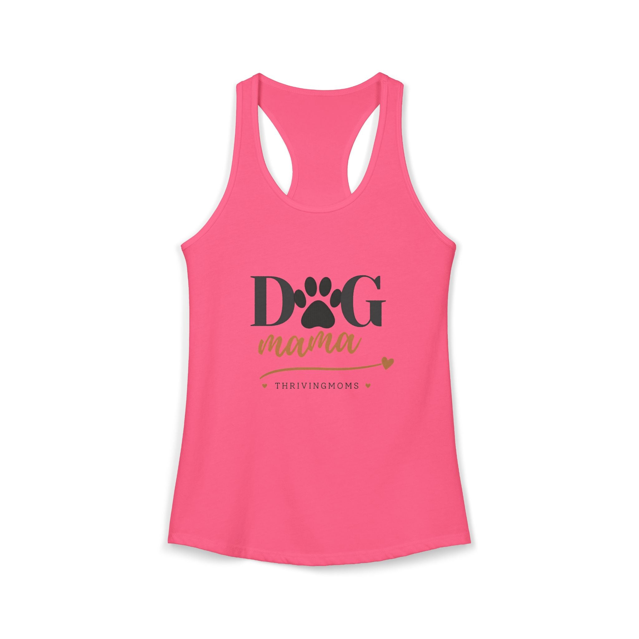 Dog Mama Tank Top in Solid Hot Pink — lightweight racerback, made for her — ThrivingMoms