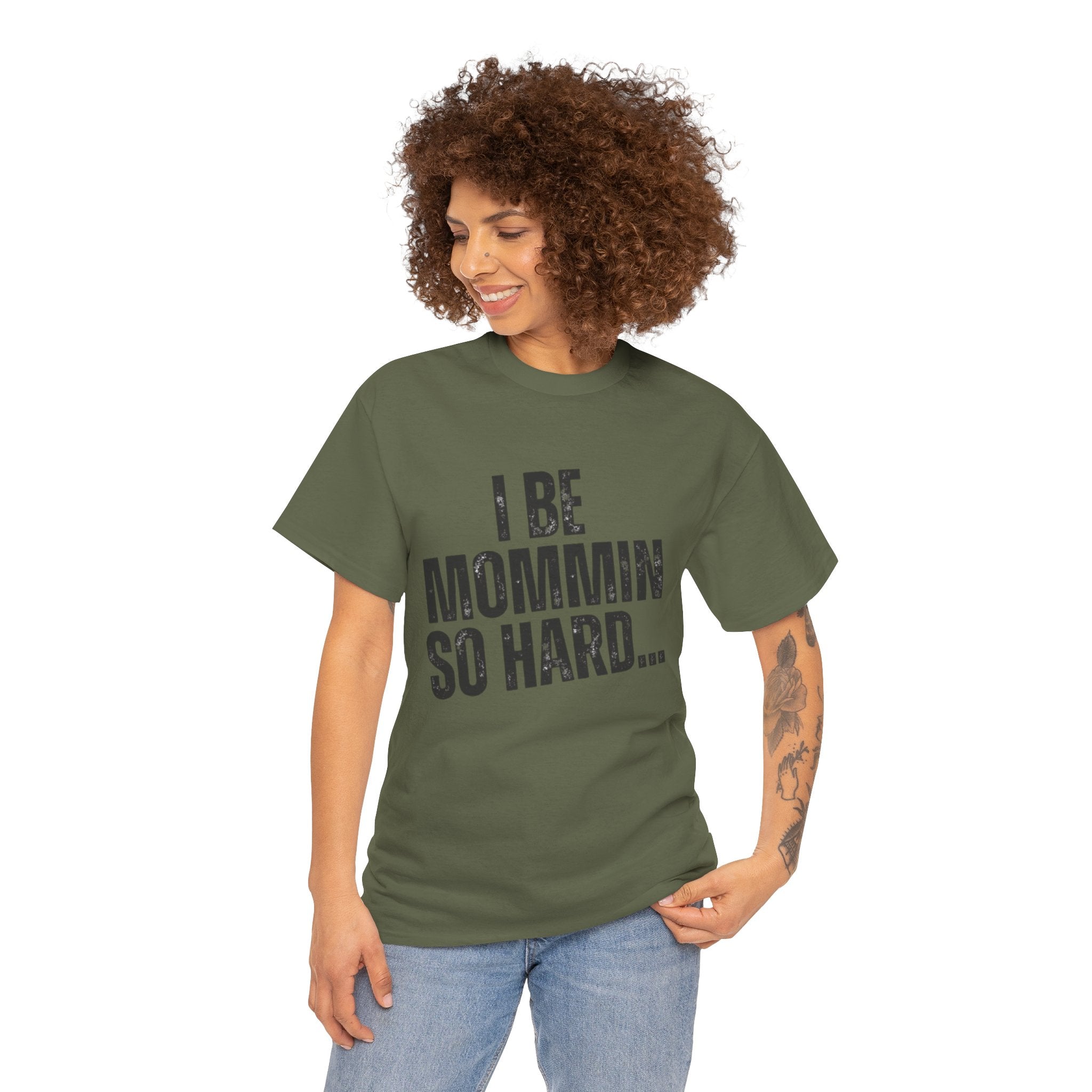 Mommin So Hard t-shirt military green - t-shirt - gift for moms