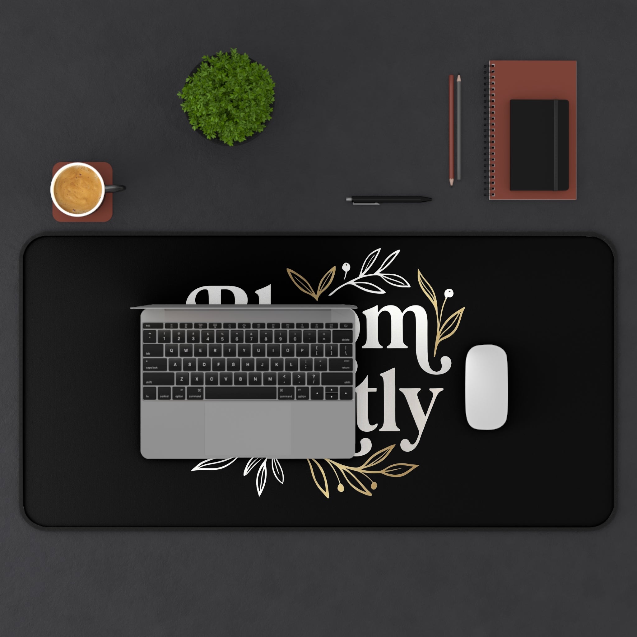 Bloom Gently desk mat - desk mat - home office gift for moms