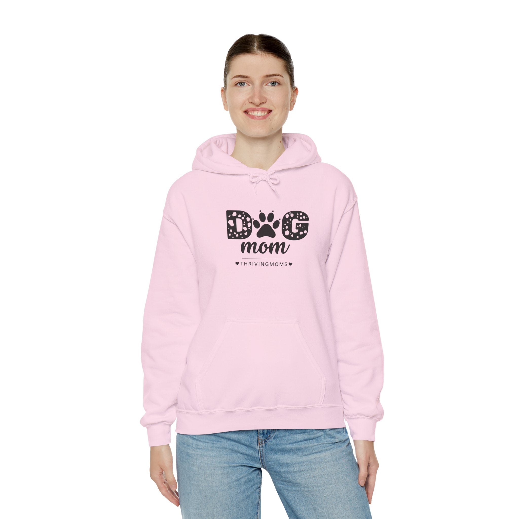 Dog Mom Hoodie in Light Pink — soft, cozy, and completely hers — ThrivingMoms