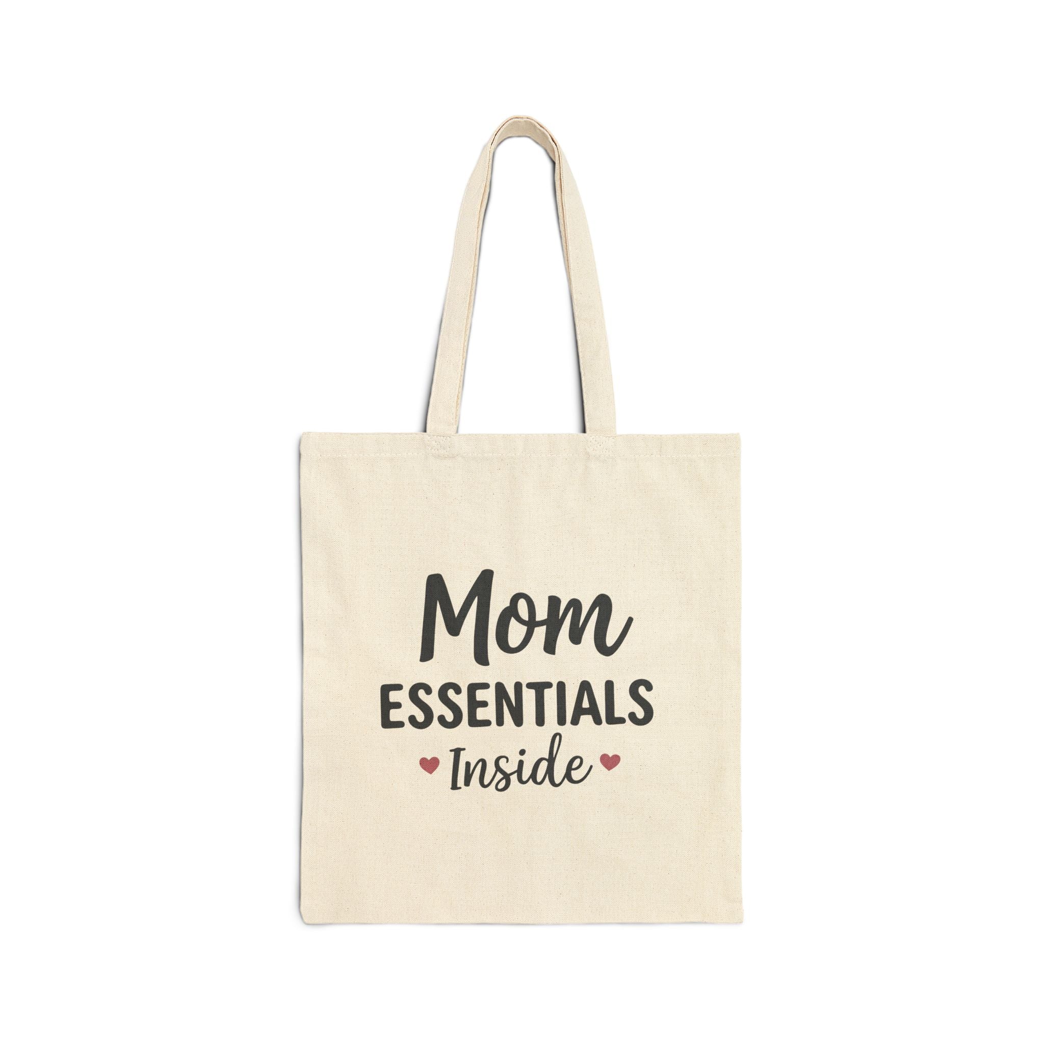 Mom Essentials Inside Canvas Tote Bag