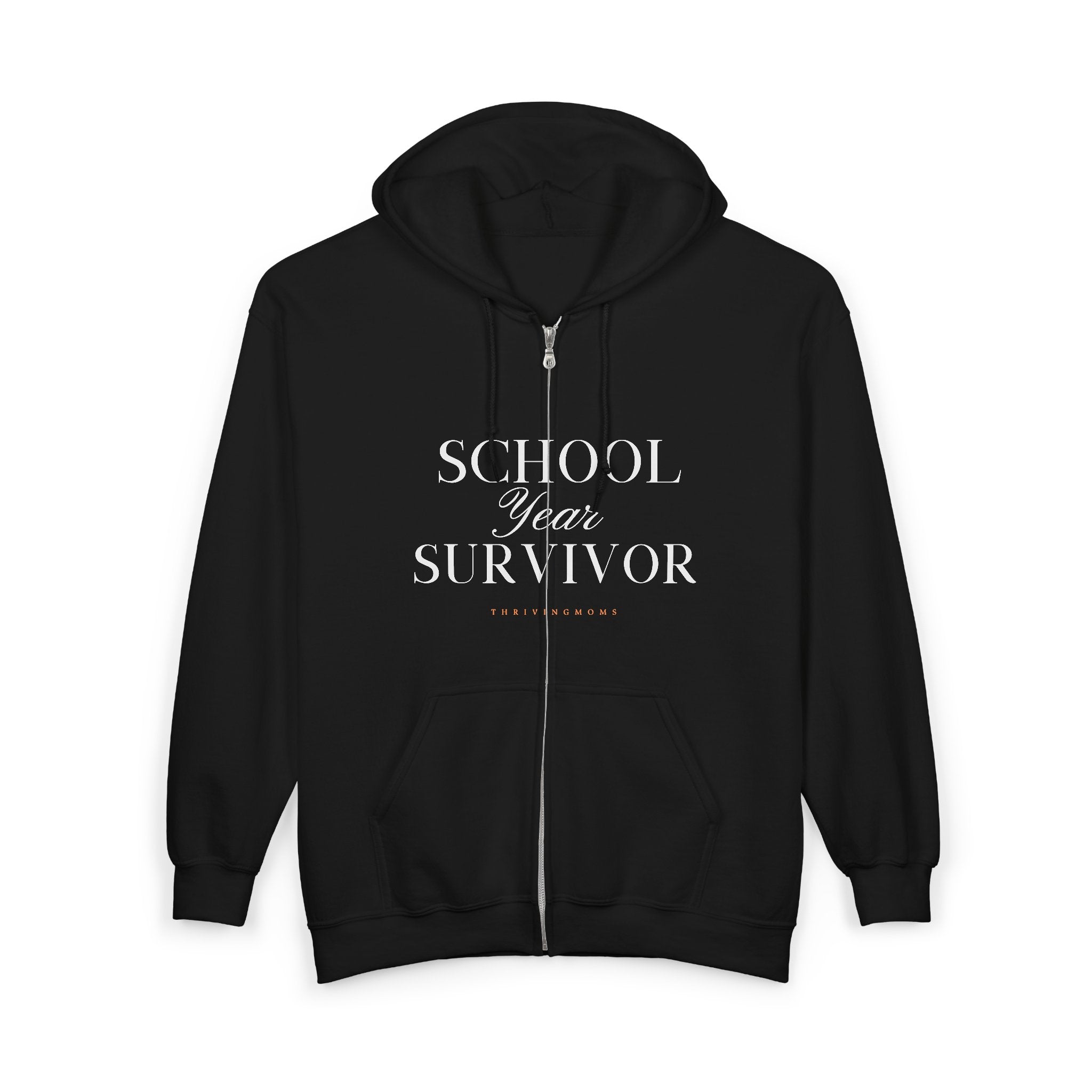 School Year Survivor — Zip-Up Hoodie for Teachers and Graduates