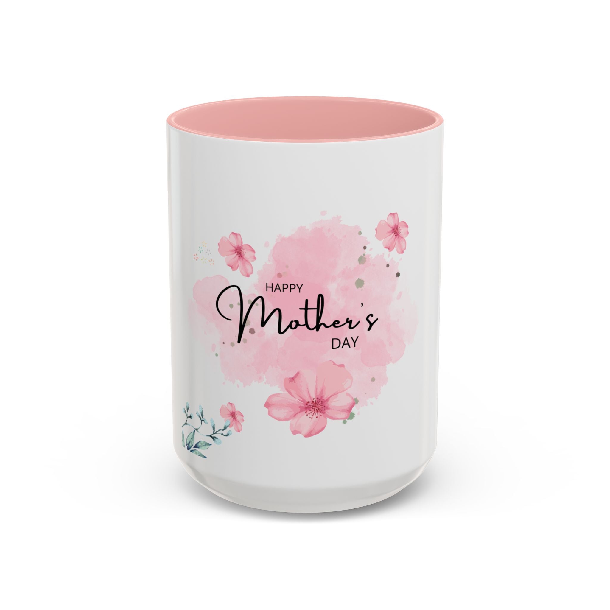 Mothers Day floral accent mug pink - mug - gift for mom