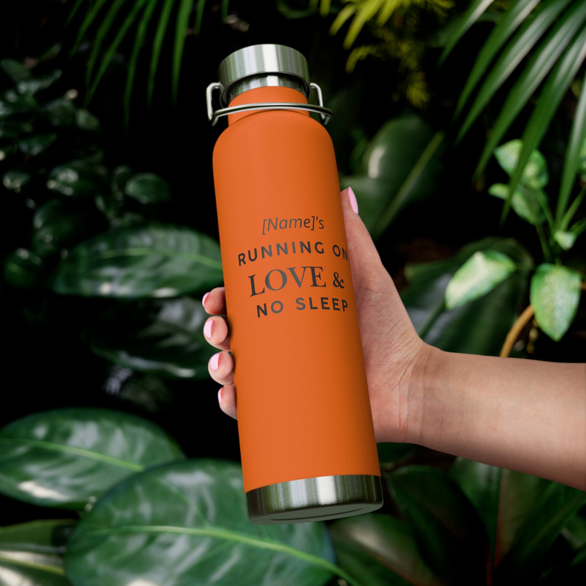 Running on Love & No Sleep — 22oz Insulated Bottle