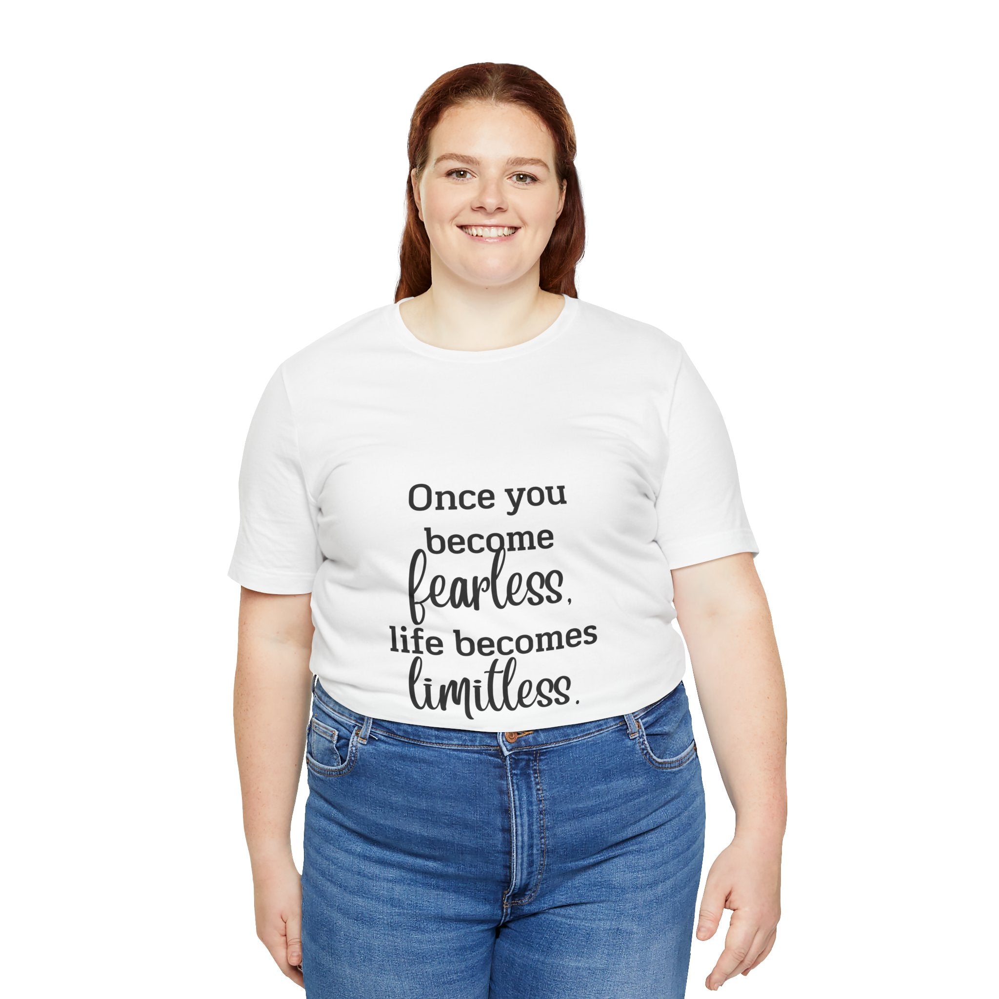 Fearless & Limitless Inspirational T-Shirt — Motivational Quote Tee for Women & Men