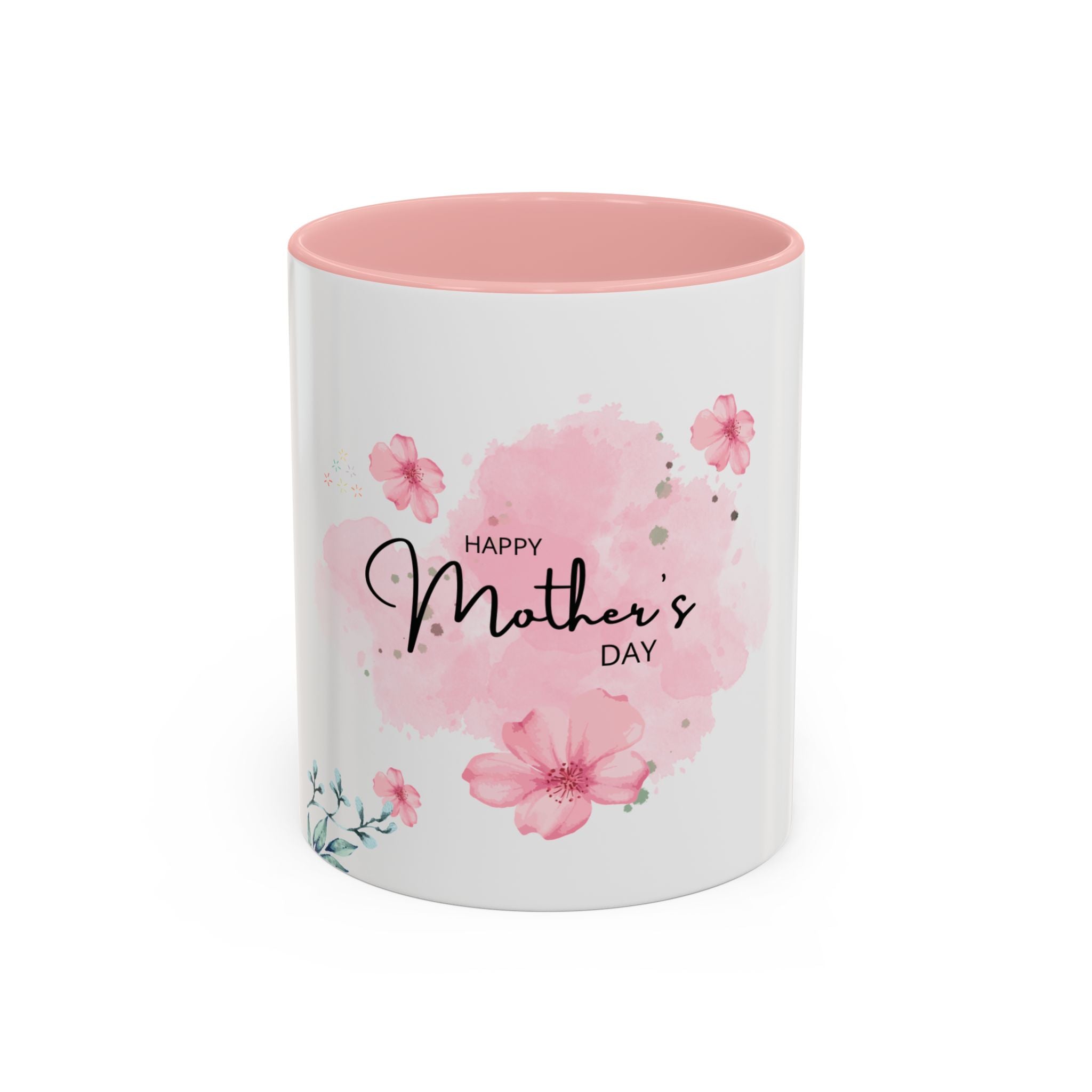 Mothers Day floral accent mug pink - mug - gift for mom