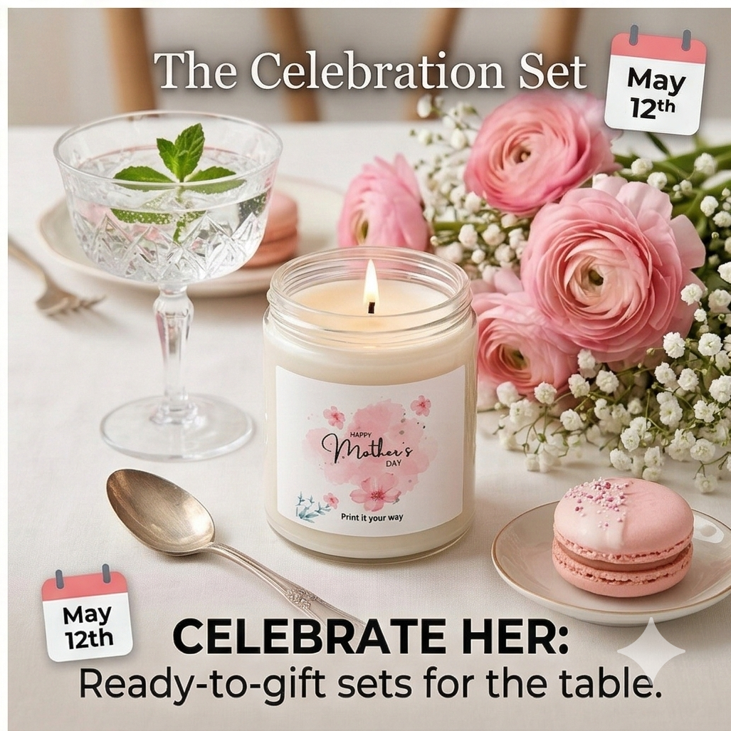Mothers Day floral soy candle - candle - personalized gift for mom