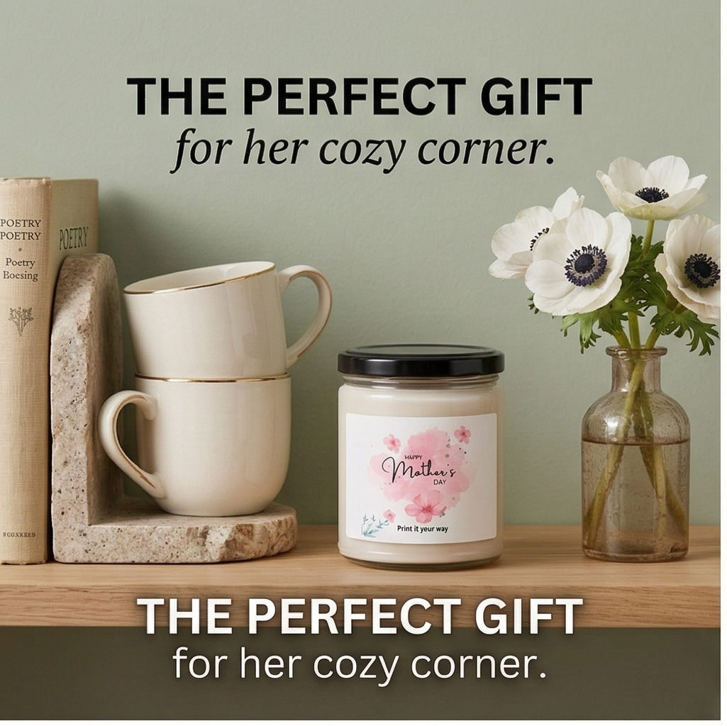 Mothers Day floral soy candle - candle - personalized gift for mom