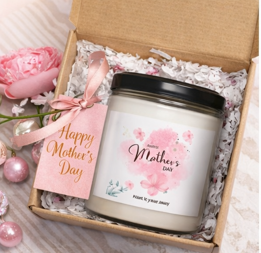 Mothers Day floral soy candle - candle - personalized gift for mom
