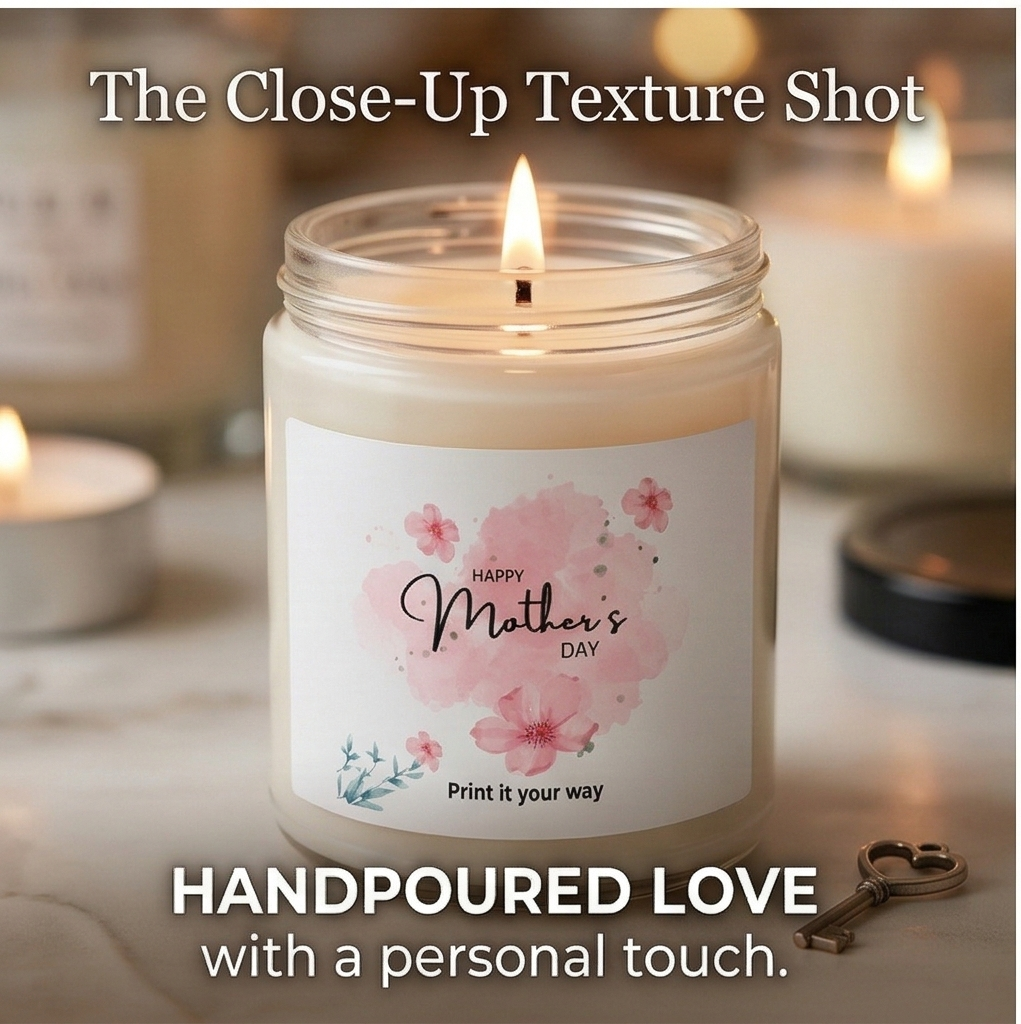 Mothers Day floral soy candle - candle - personalized gift for mom