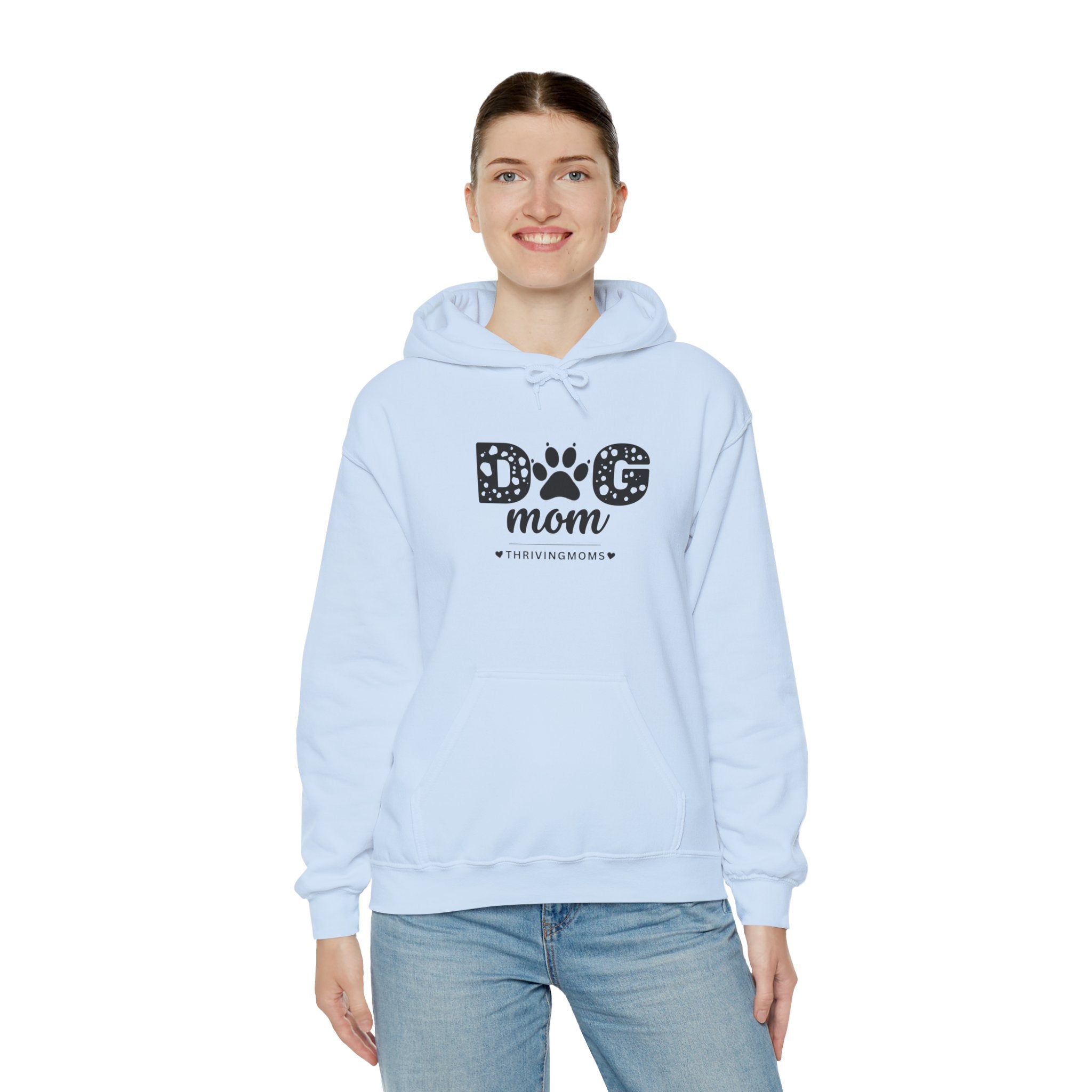 Dog Mom Hoodie in Light Blue — made for the mom who gets it — ThrivingMoms