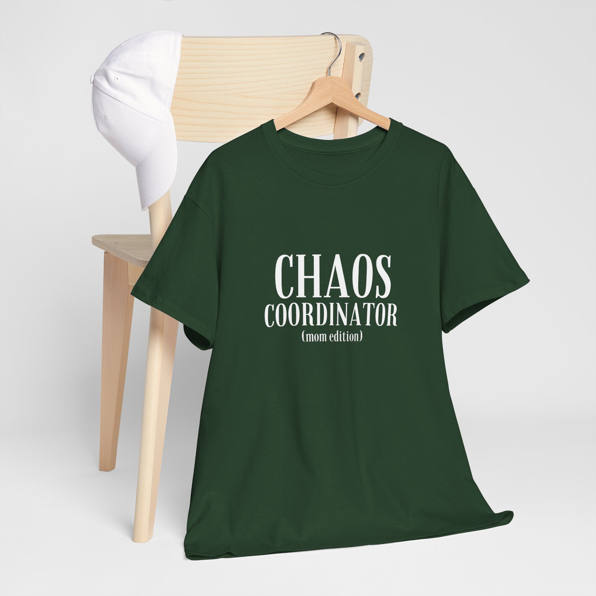 Chaos Coordinator T-Shirt in Forest Green — soft cotton, worn with pride — ThrivingMoms