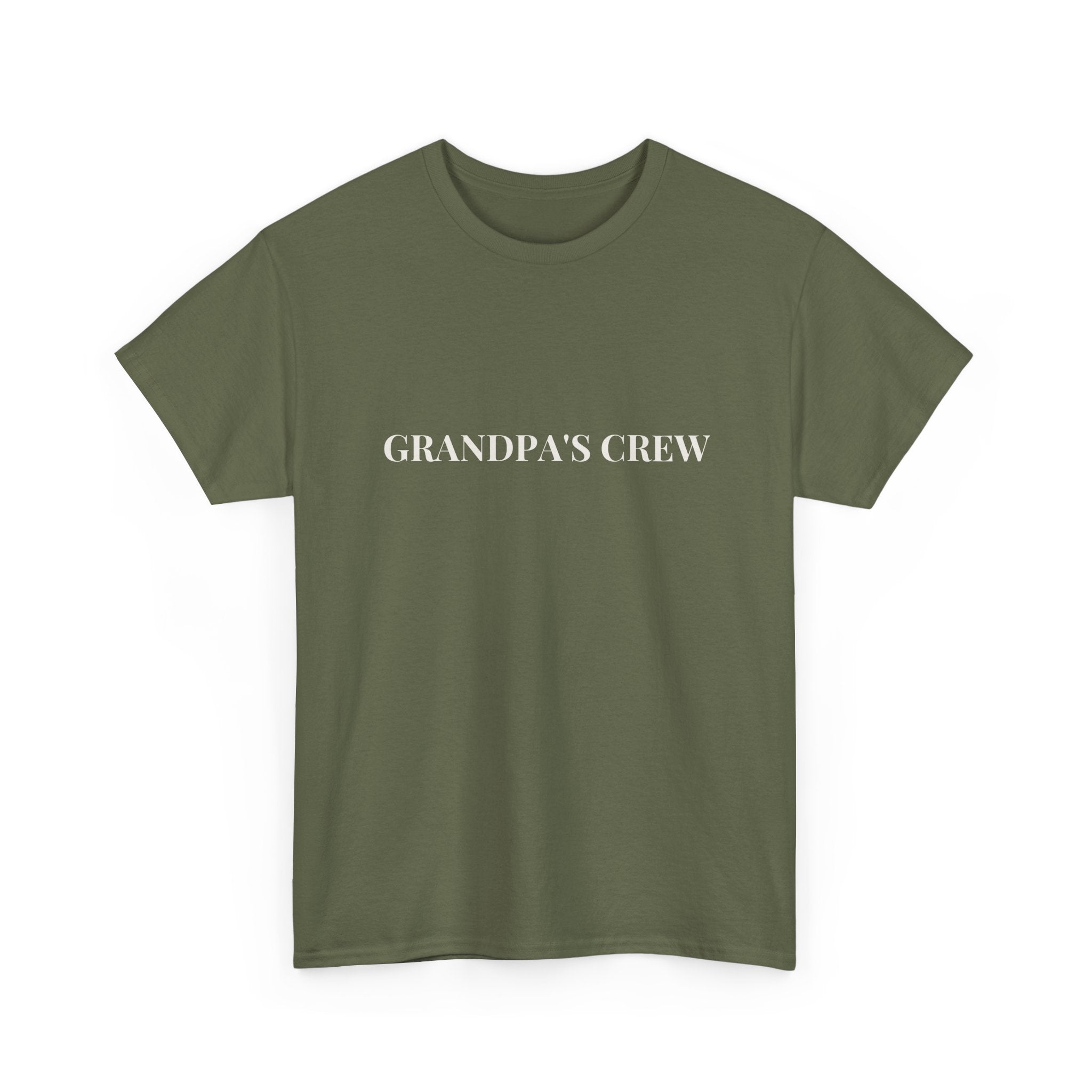 Grandpa's Crew T-Shirt in Military Green — for the grandpa his whole crew looks up to — ThrivingMoms
